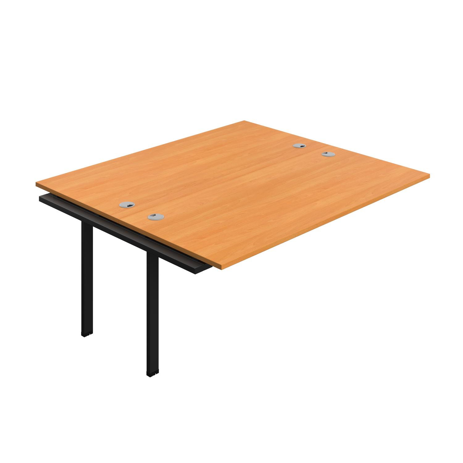 Synergy Bench Extension with Cable Ports: 2 Person : 1800 800 Beech/Black