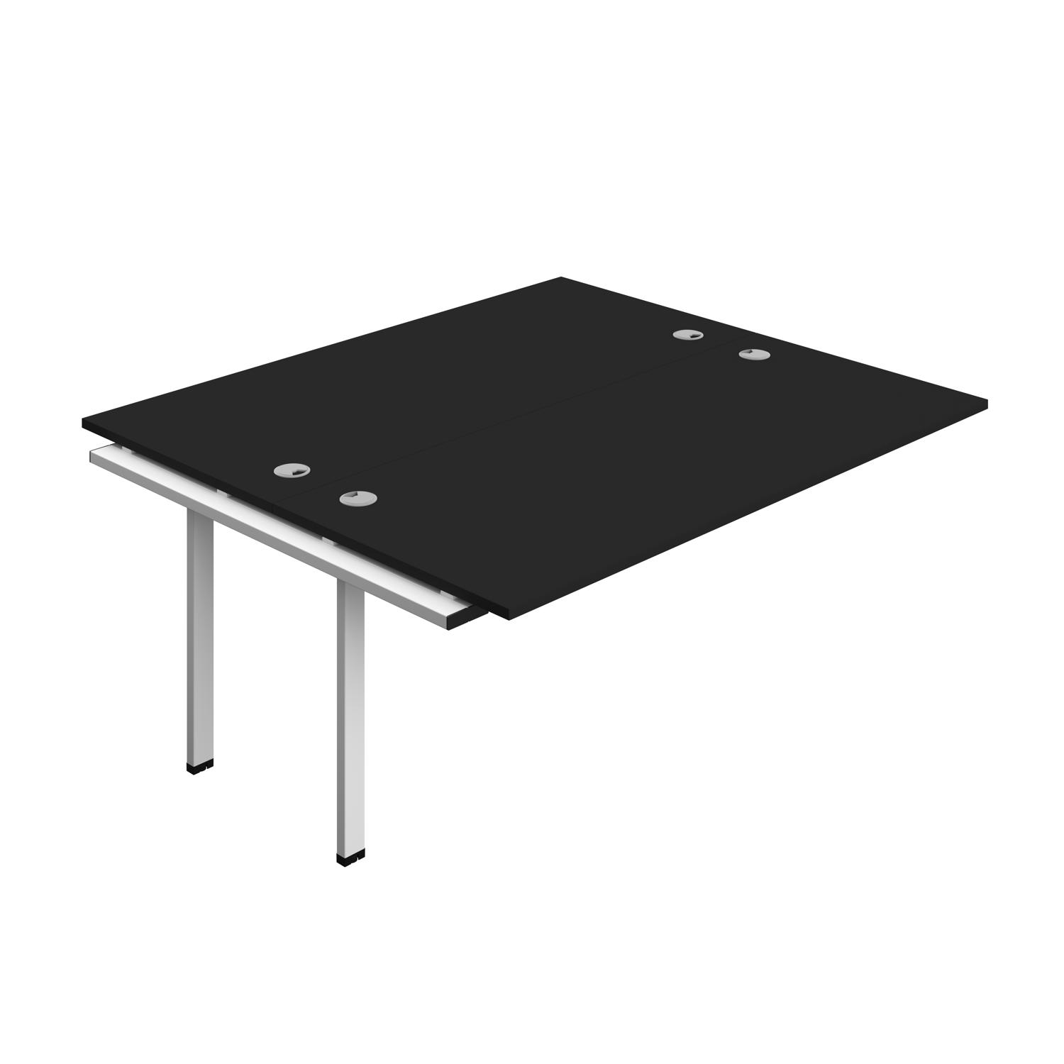 Synergy Bench Extension with Cable Ports: 2 Person : 1800 800 Black/White