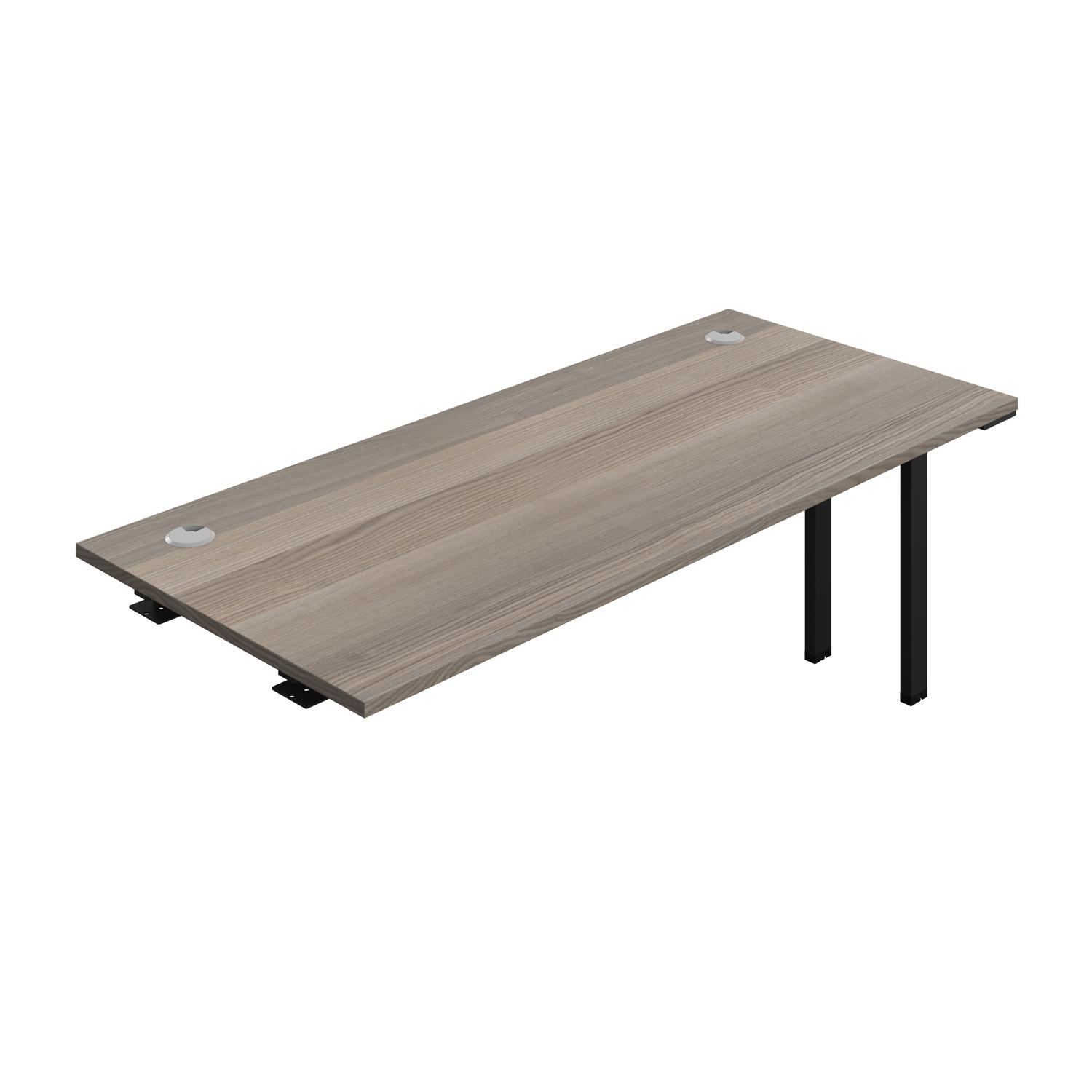 Synergy Bench Extension with Cable Ports: 1 Person : 1800 800 Grey Oak/Black