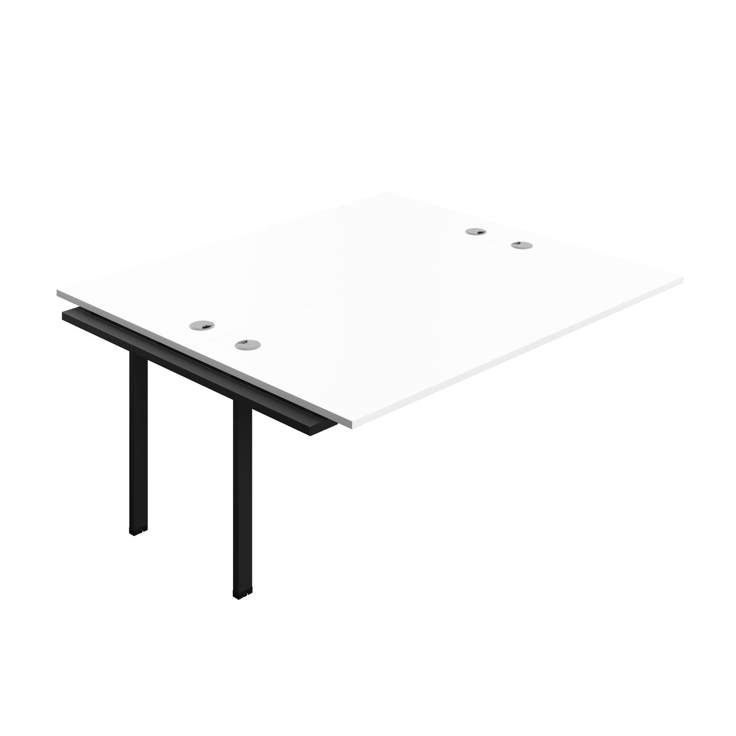 Synergy Bench Extension with Cable Ports: 2 Person : 1800 800 White/Black