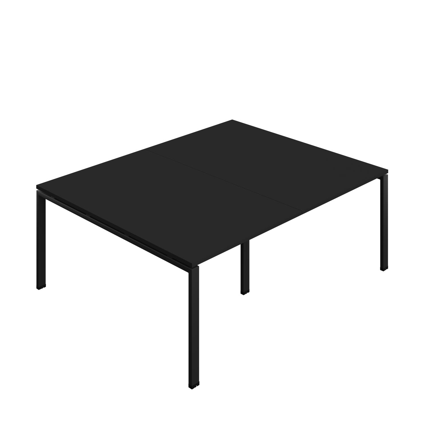 Synergy Meeting Table : Goal Post Leg : 2000 1600 Black/Black