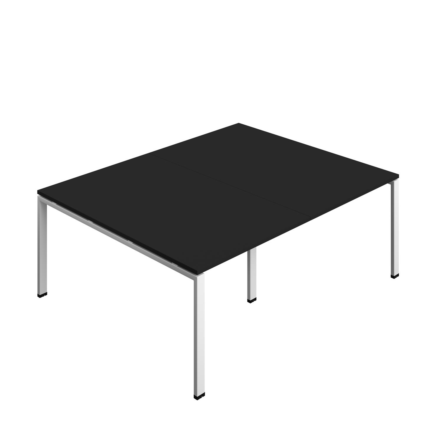 Synergy Meeting Table : Goal Post Leg : 2000 1600 Black/White