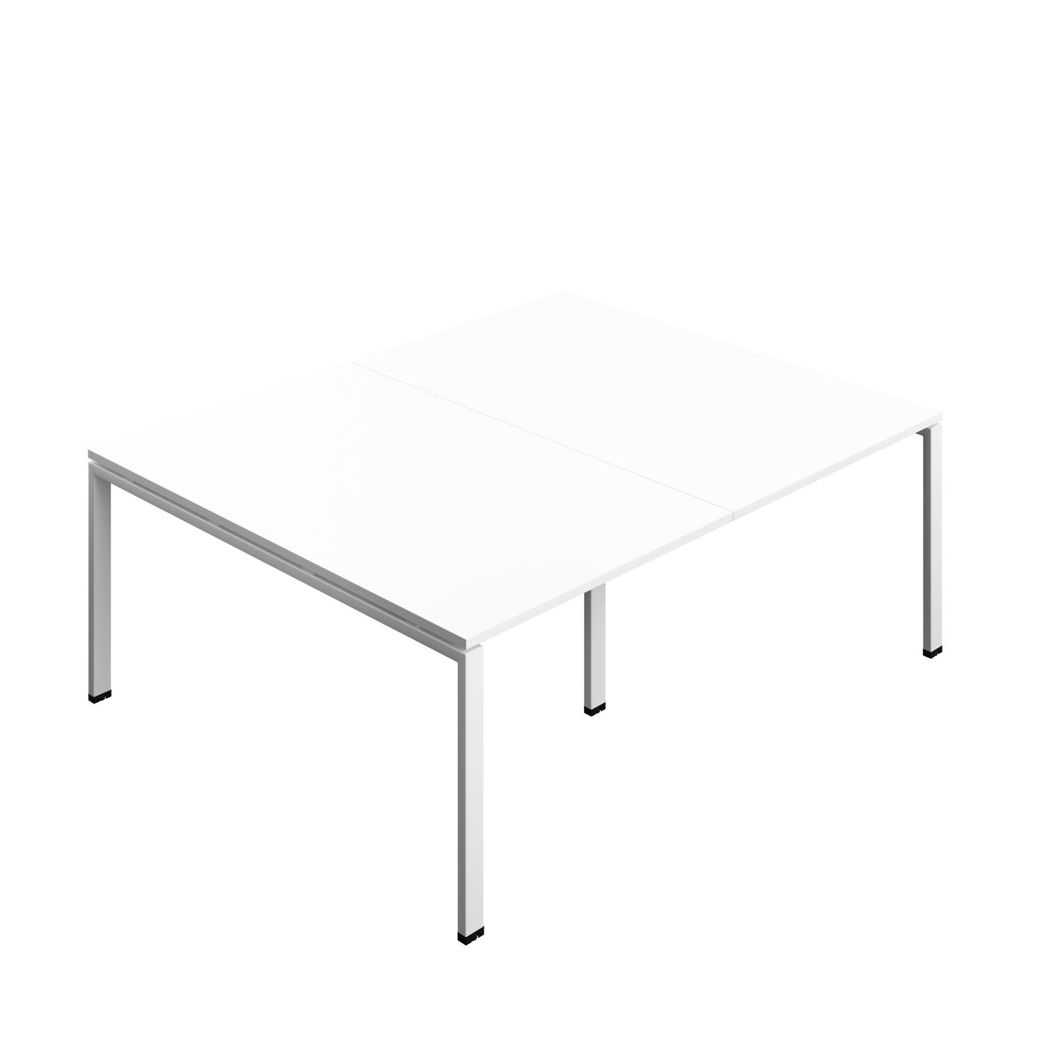 Synergy Meeting Table : Goal Post Leg : 2000 1600 White/White