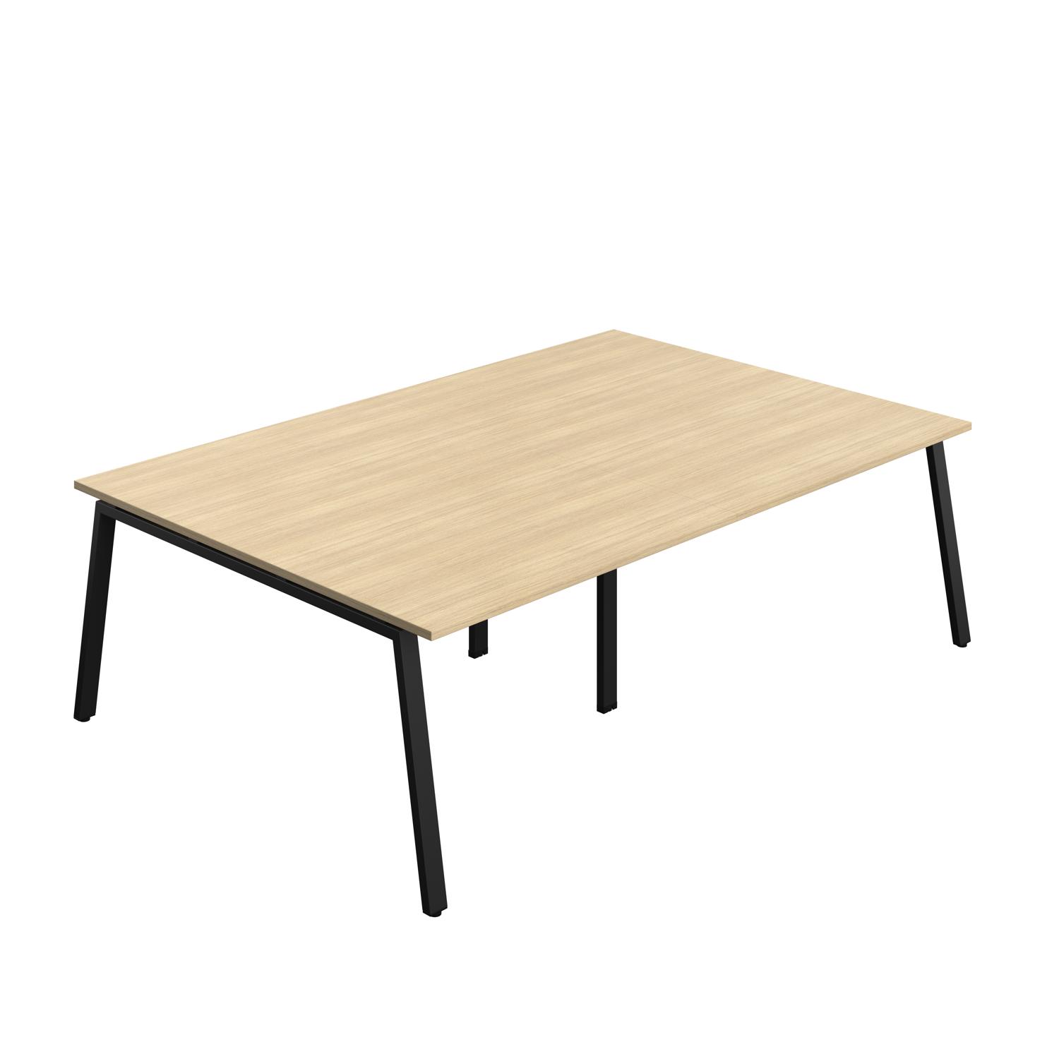 Synergy Meeting Table : A-Frame Leg : 2400 1600 Nova Oak/Black