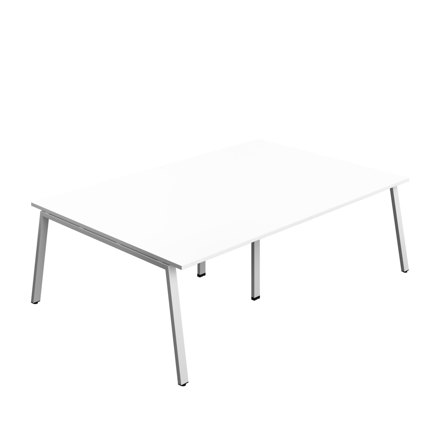 Synergy Meeting Table : A-Frame Leg : 2400 1600 White/Silver