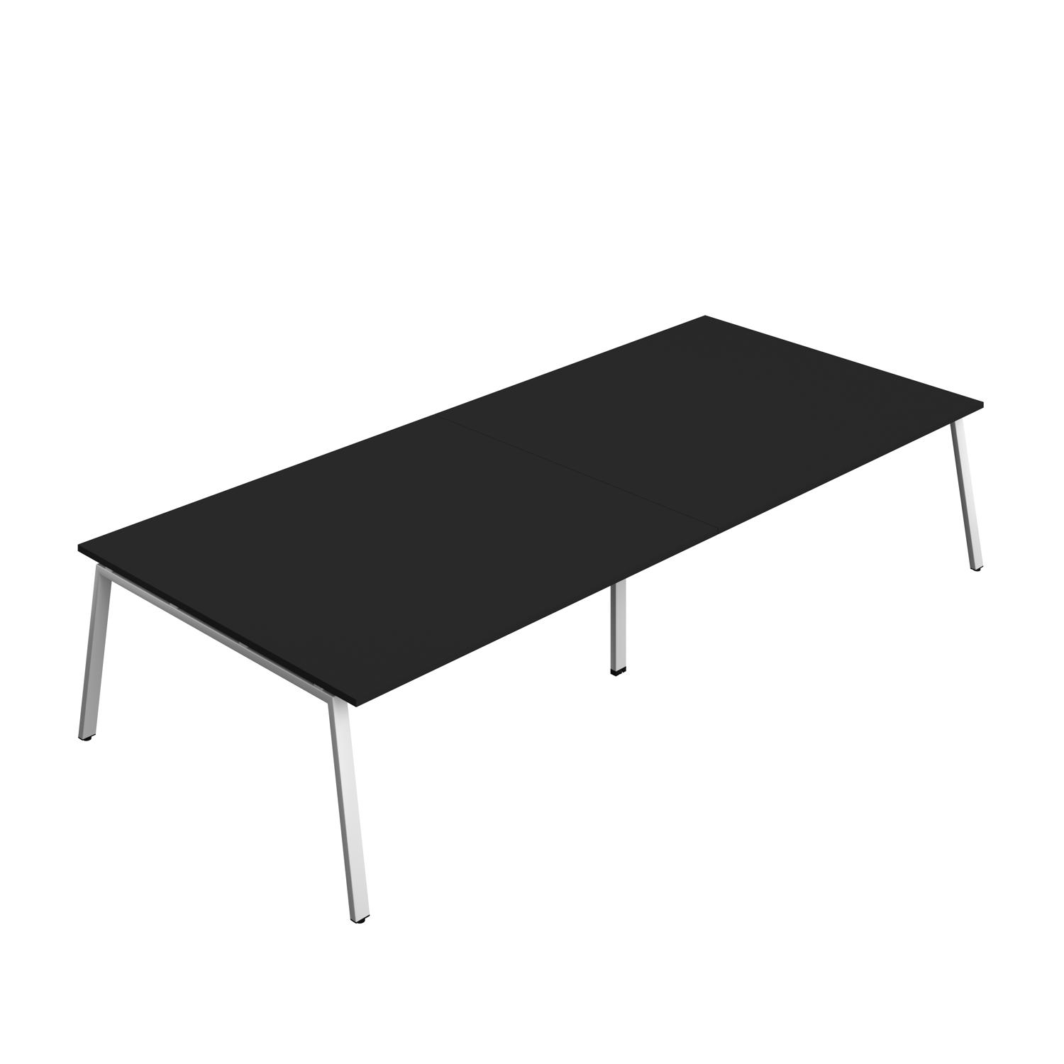 Synergy Meeting Table : A-Frame Leg : 3600 1600 Black/Silver