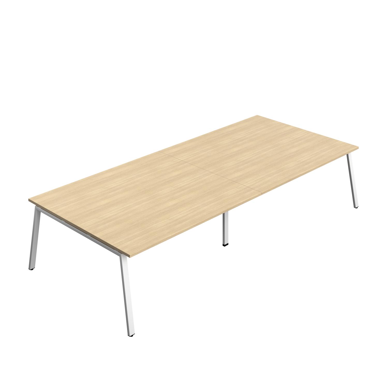 Synergy Meeting Table : A-Frame Leg : 3600 1600 Nova Oak/White