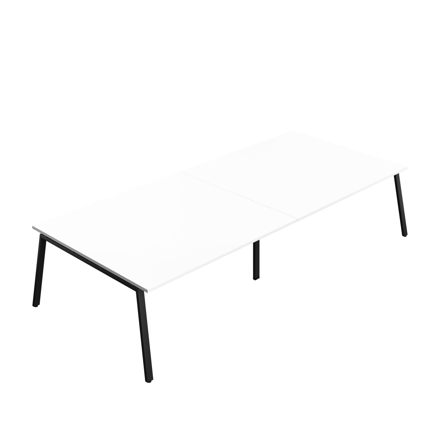 Synergy Meeting Table : A-Frame Leg : 3600 1600 White/Black