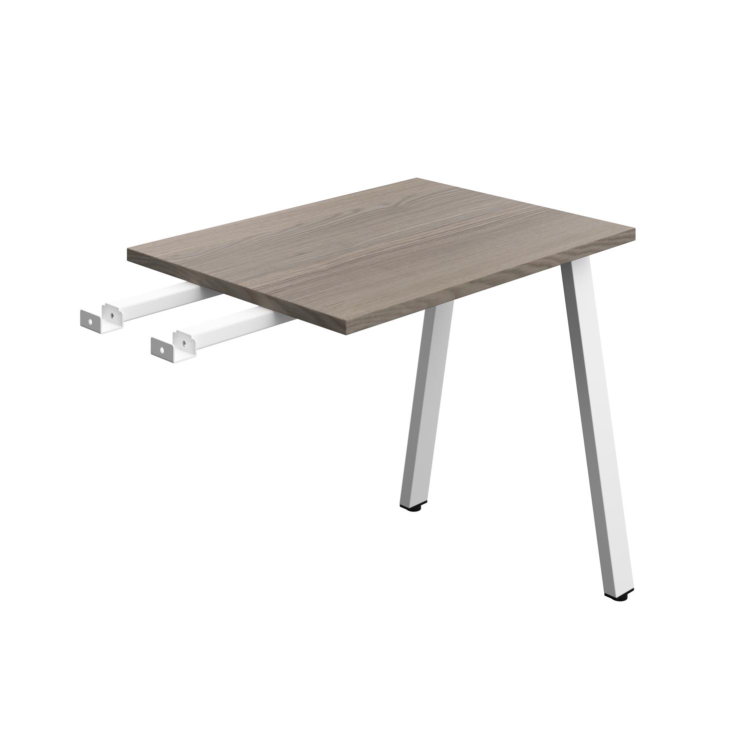 Synergy Bench with Return|A-Frame (Grey Oak/White)