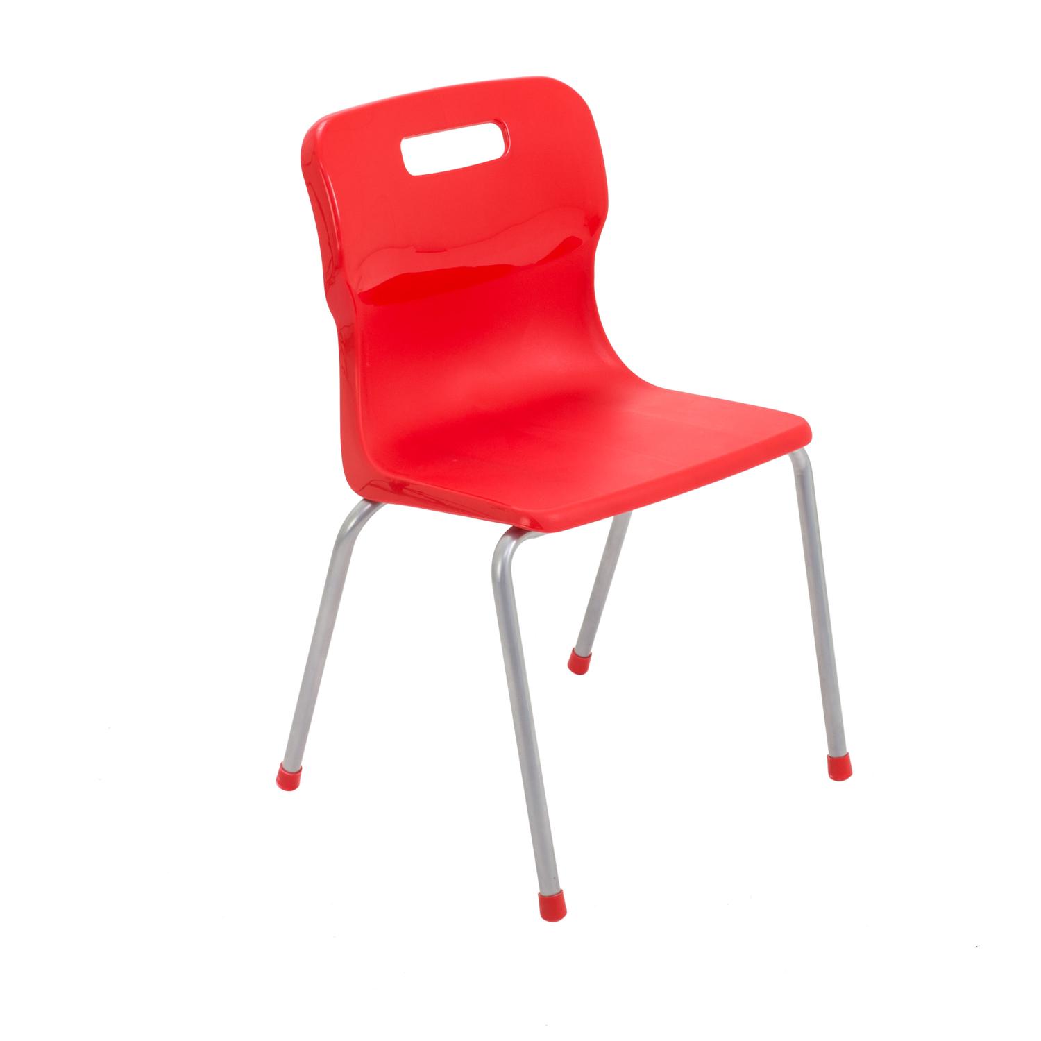Titan 4 Leg Chair Size 4 Red