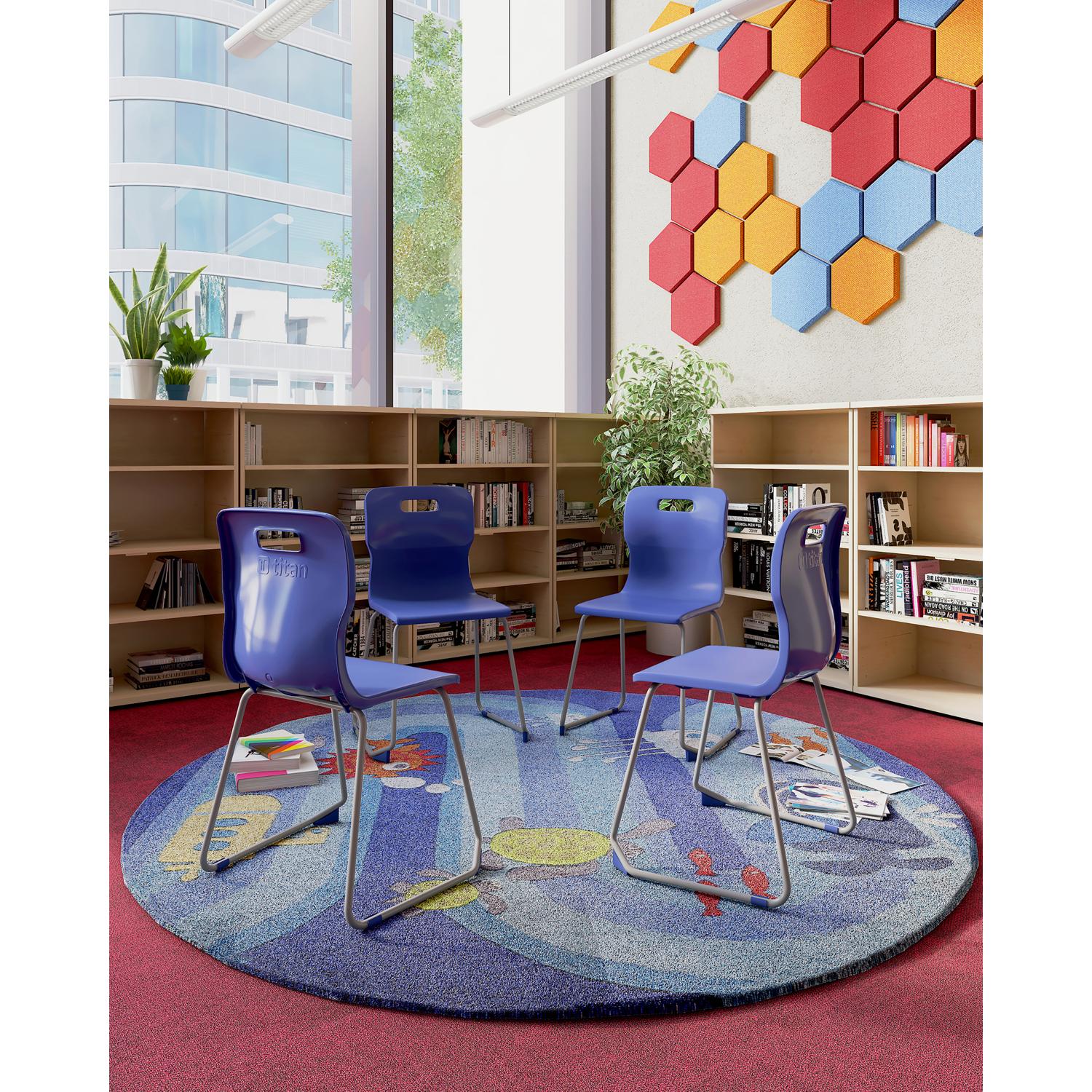 Titan Skid Base Chair Size 4 Purple