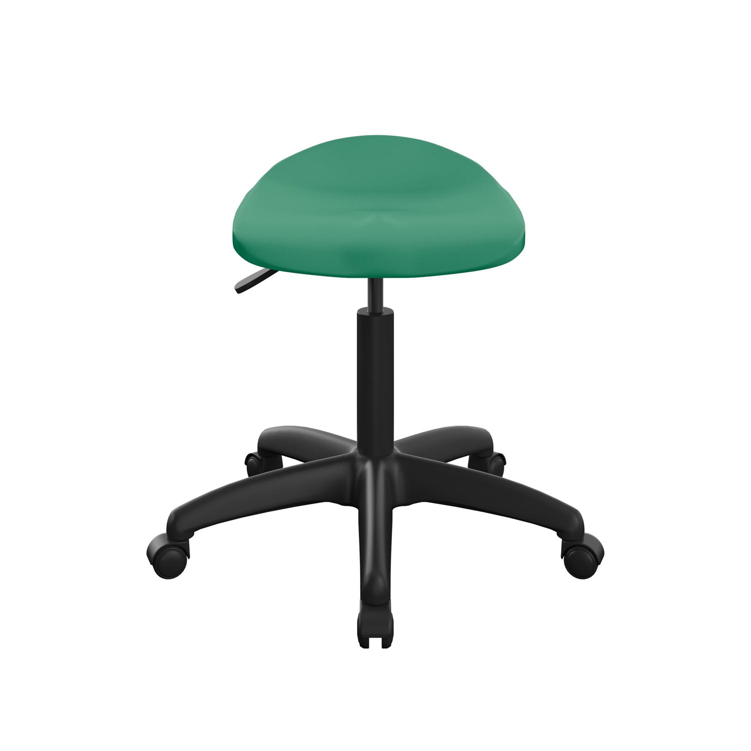 Titan Swivel Senior Stool with Plastic Base and Castors Size 5-6 Green/Black