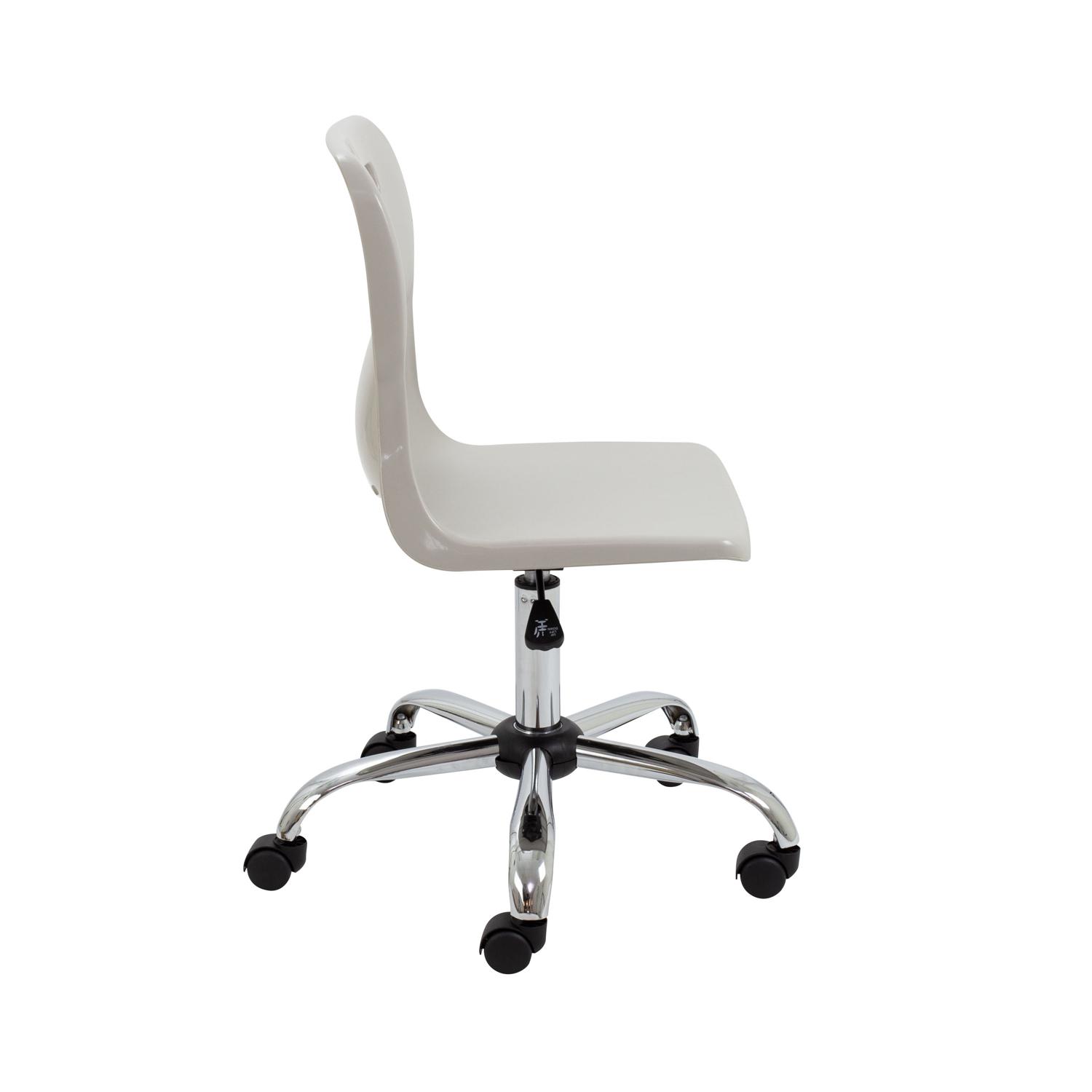 Titan Swivel Senior Chair with Chrome Base and Castors Size 5-6 Grey/Chrome
