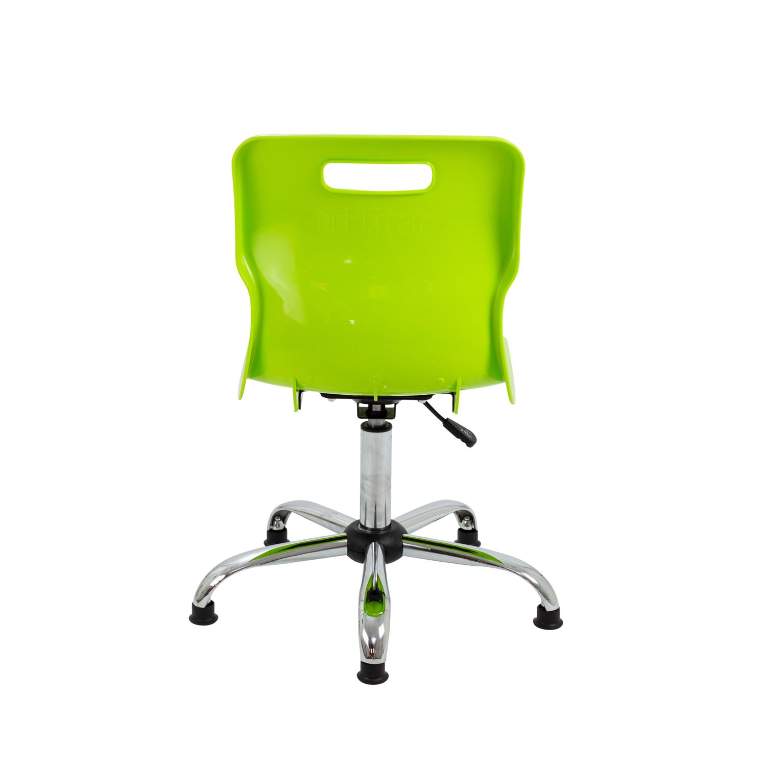 Titan Swivel Senior Chair with Chrome Base and Glides Size 5-6 Lime/Chrome