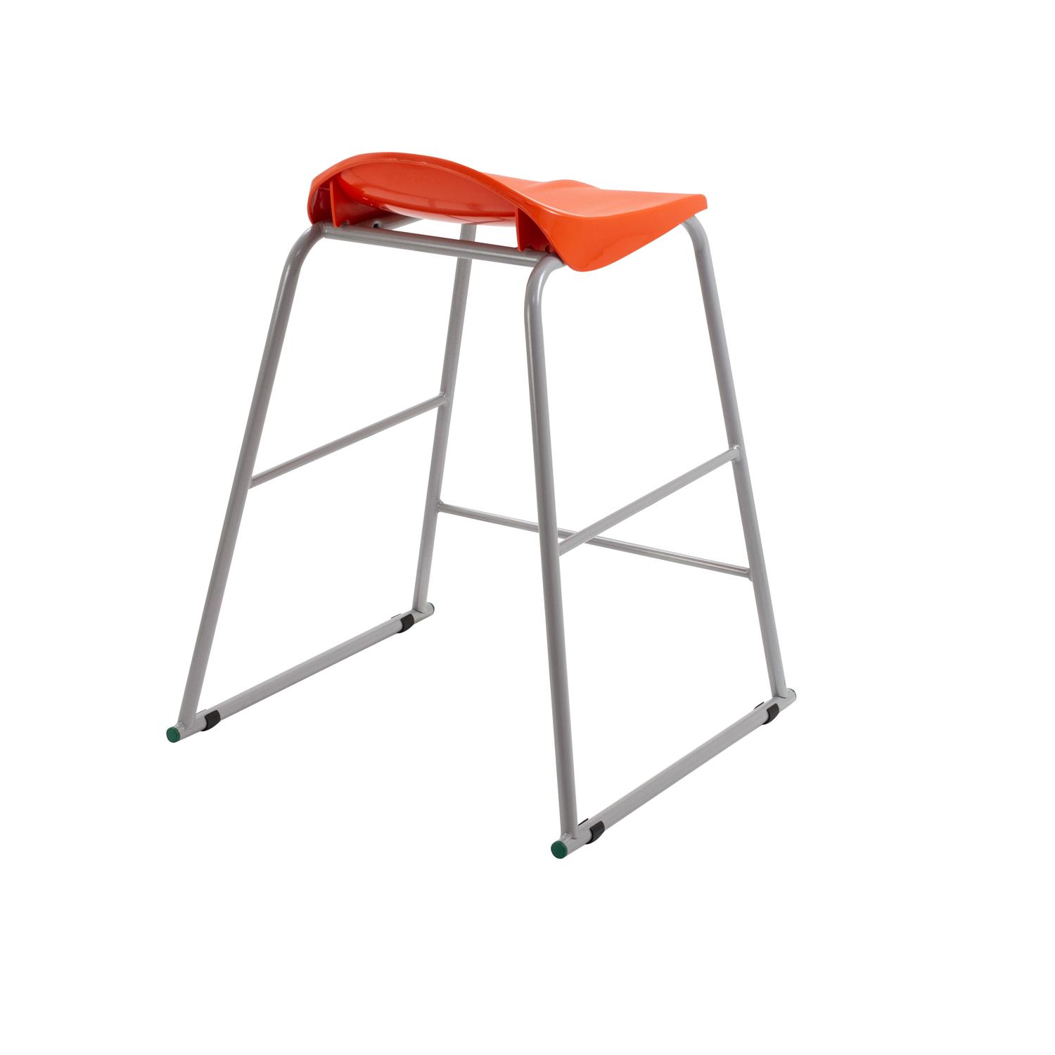Titan Stool Size 5 Grey Frame Orange
