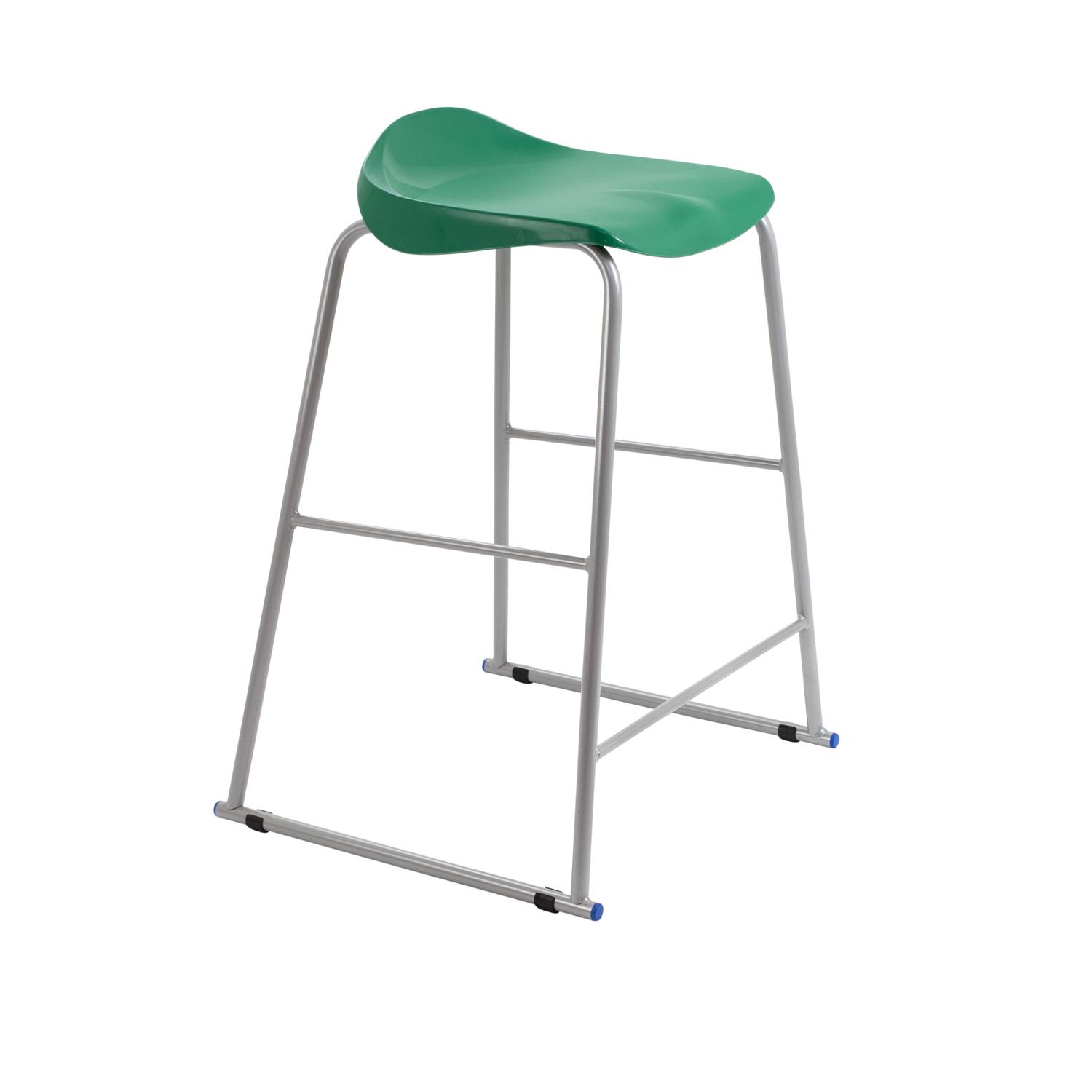 Titan Stool Size 6 Grey Frame Green