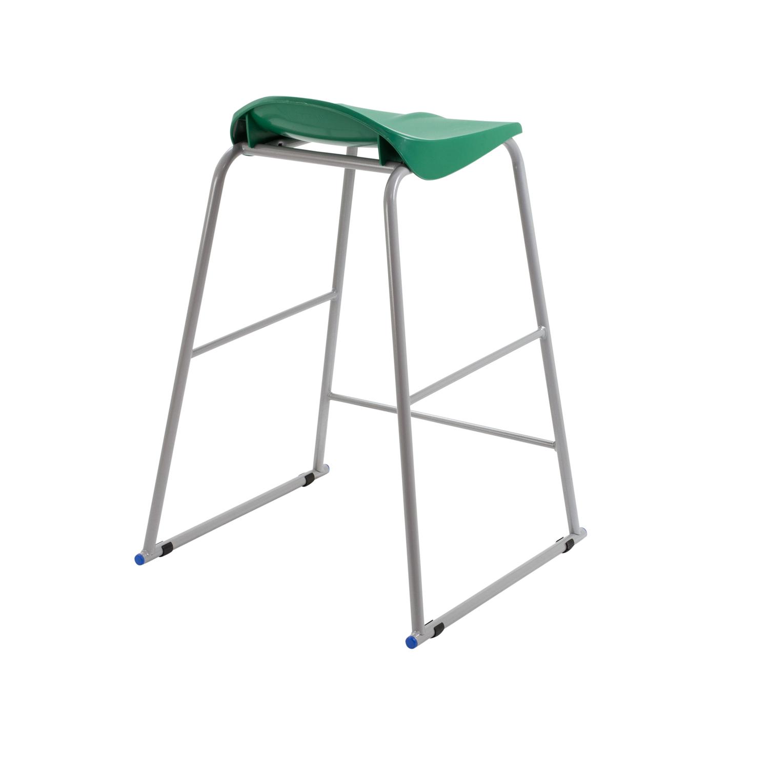Titan Stool Size 6 Grey Frame Green