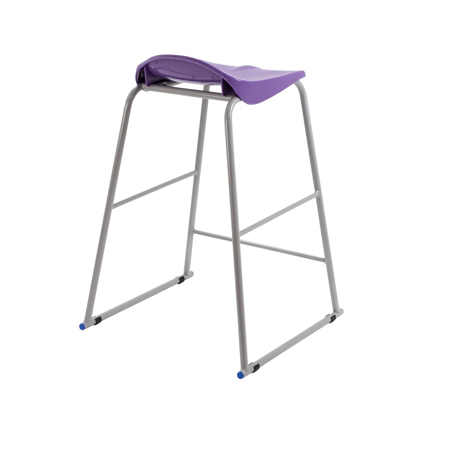 Titan Stool Size 6 Grey Frame Purple