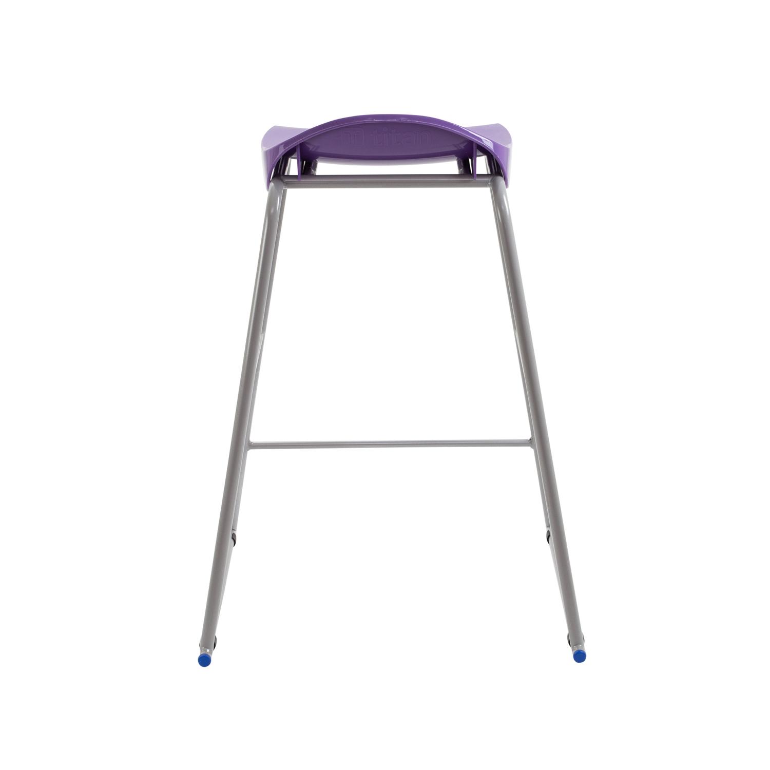 Titan Stool Size 6 Grey Frame Purple