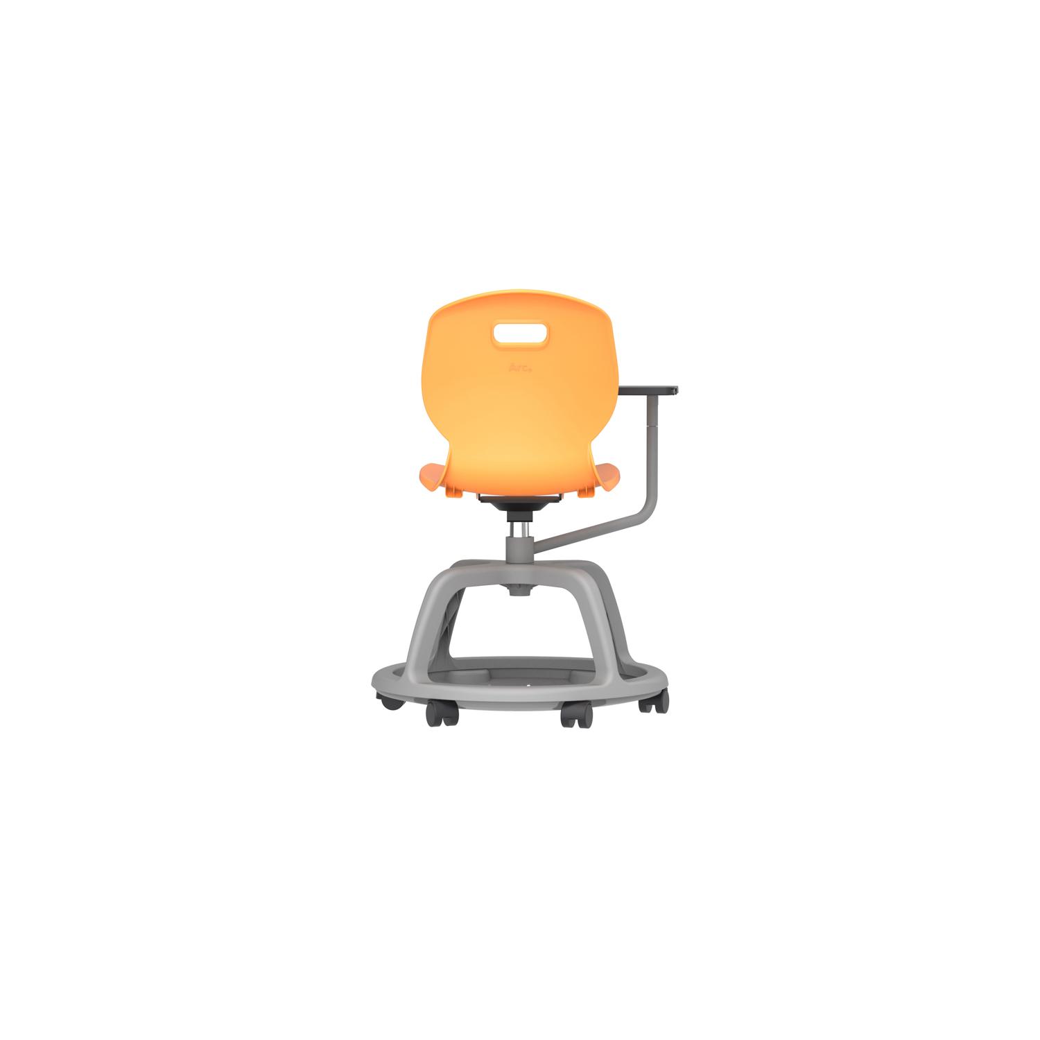 Titan Arc Community Swivel Chair with Arm Tablet Marigold