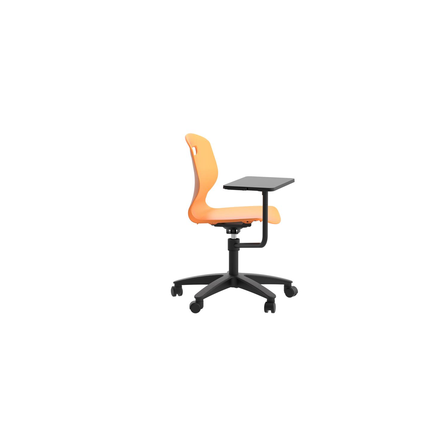 Titan Arc Swivel Chair with Arm Tablet Marigold