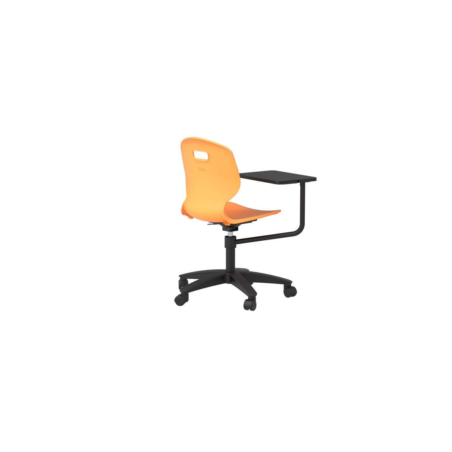 Titan Arc Swivel Chair with Arm Tablet Marigold