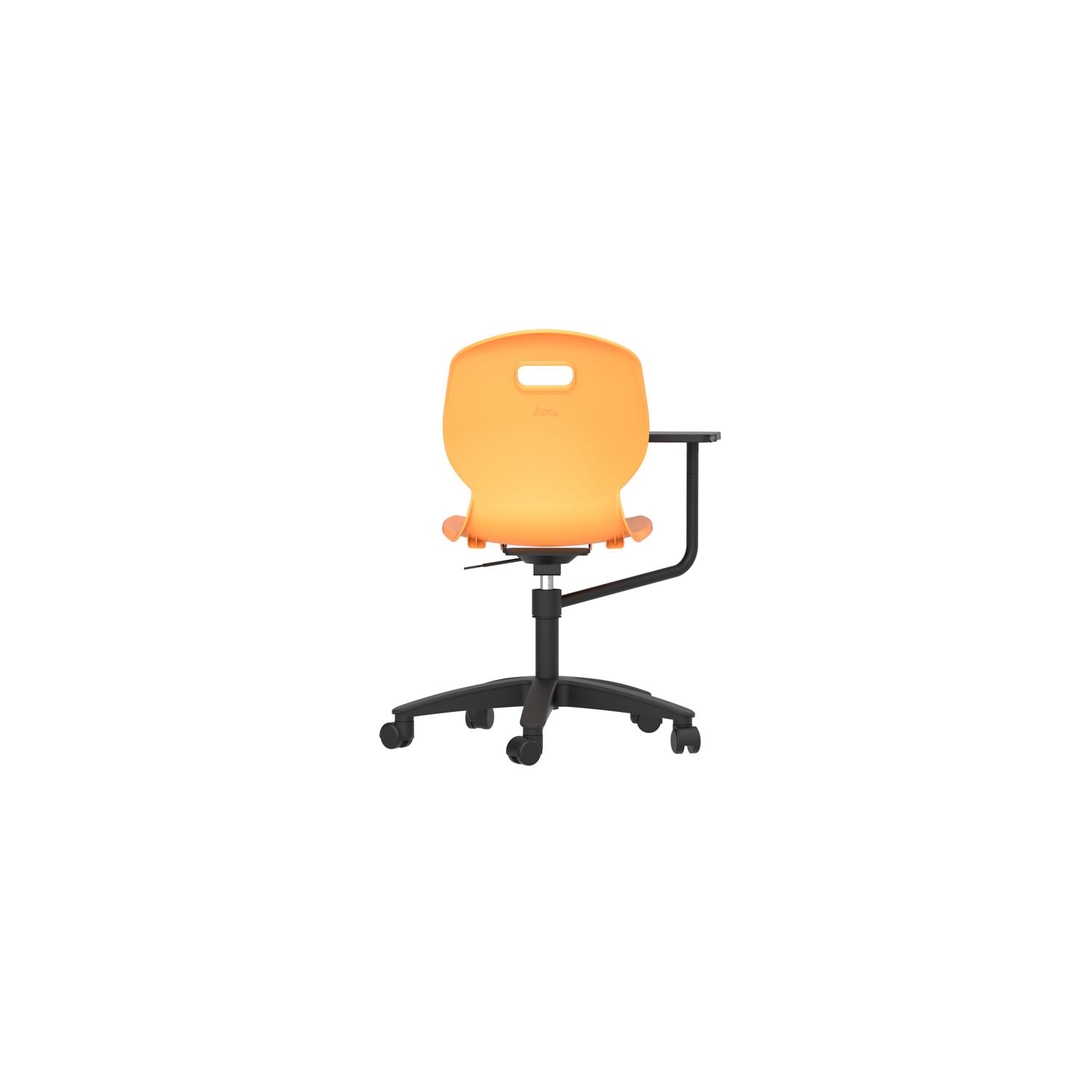 Titan Arc Swivel Chair with Arm Tablet Marigold