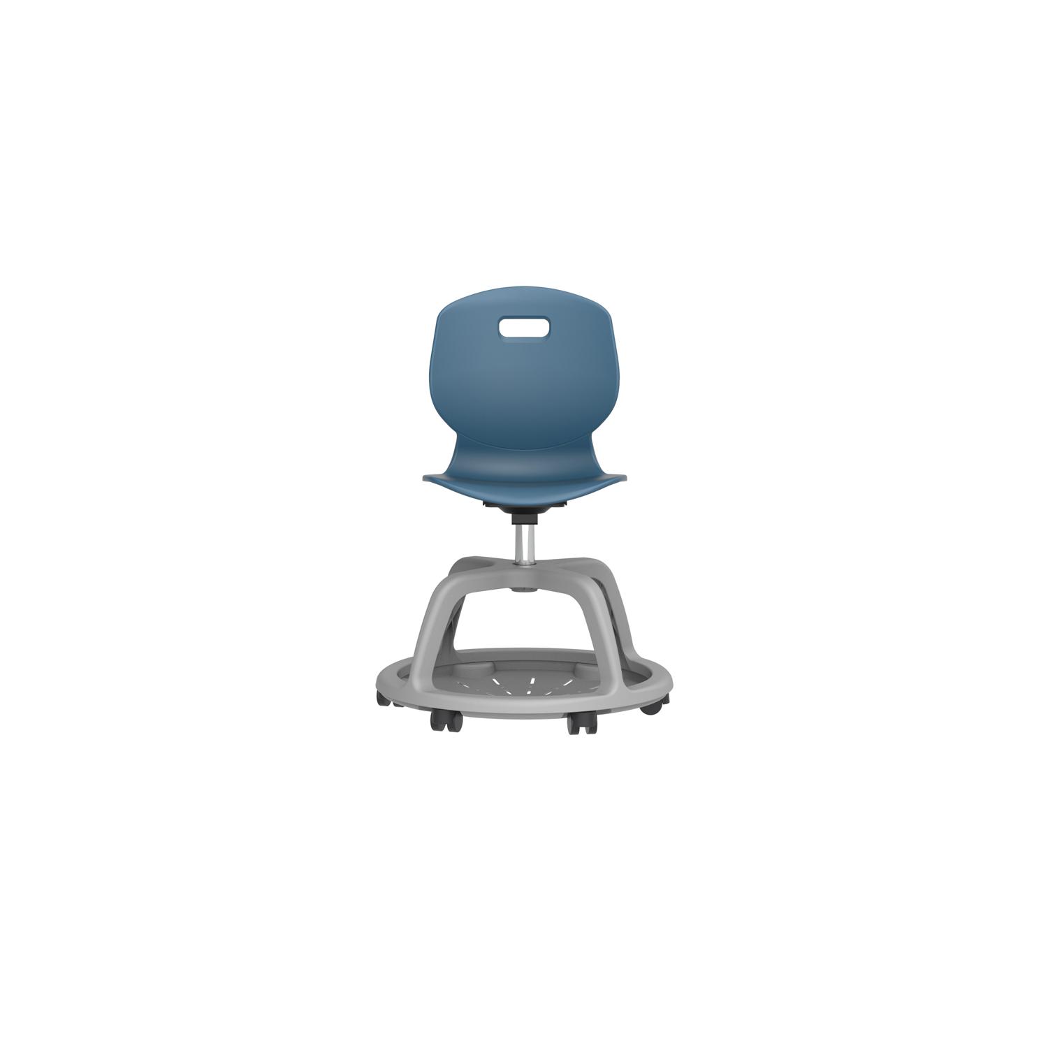 Titan Arc Community Swivel Chair Steel Blue