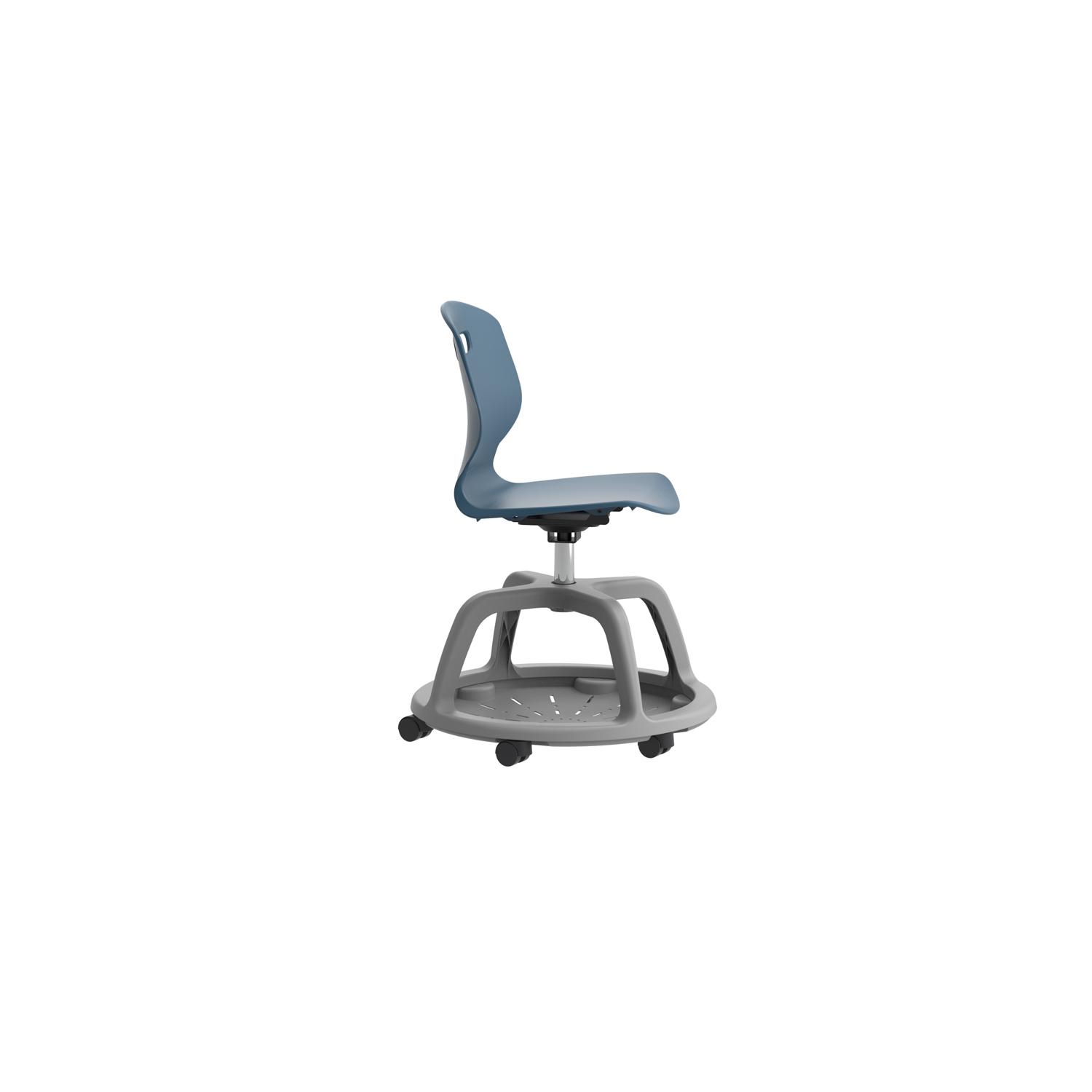 Titan Arc Community Swivel Chair Steel Blue