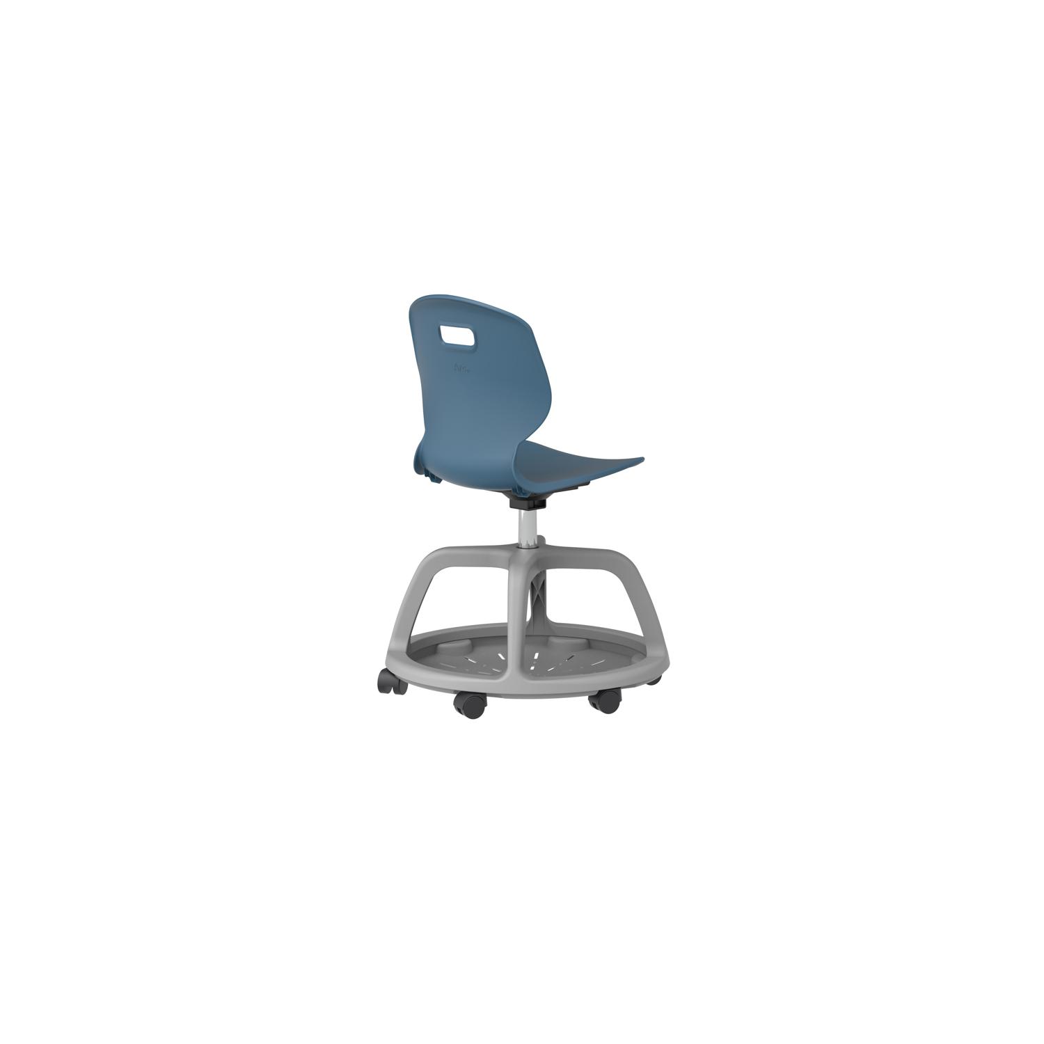 Titan Arc Community Swivel Chair Steel Blue