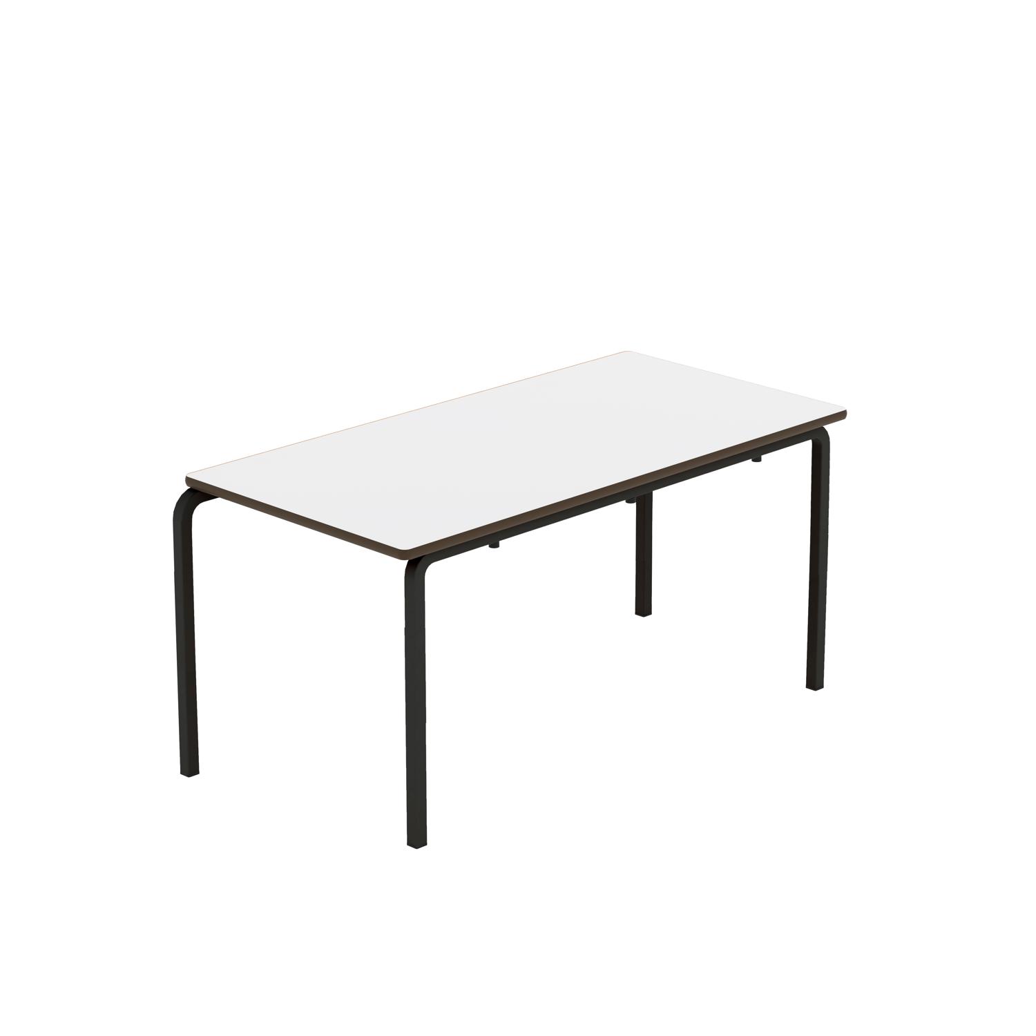 Titan Crush Bent Frame Table 1100x550x530 White/Black