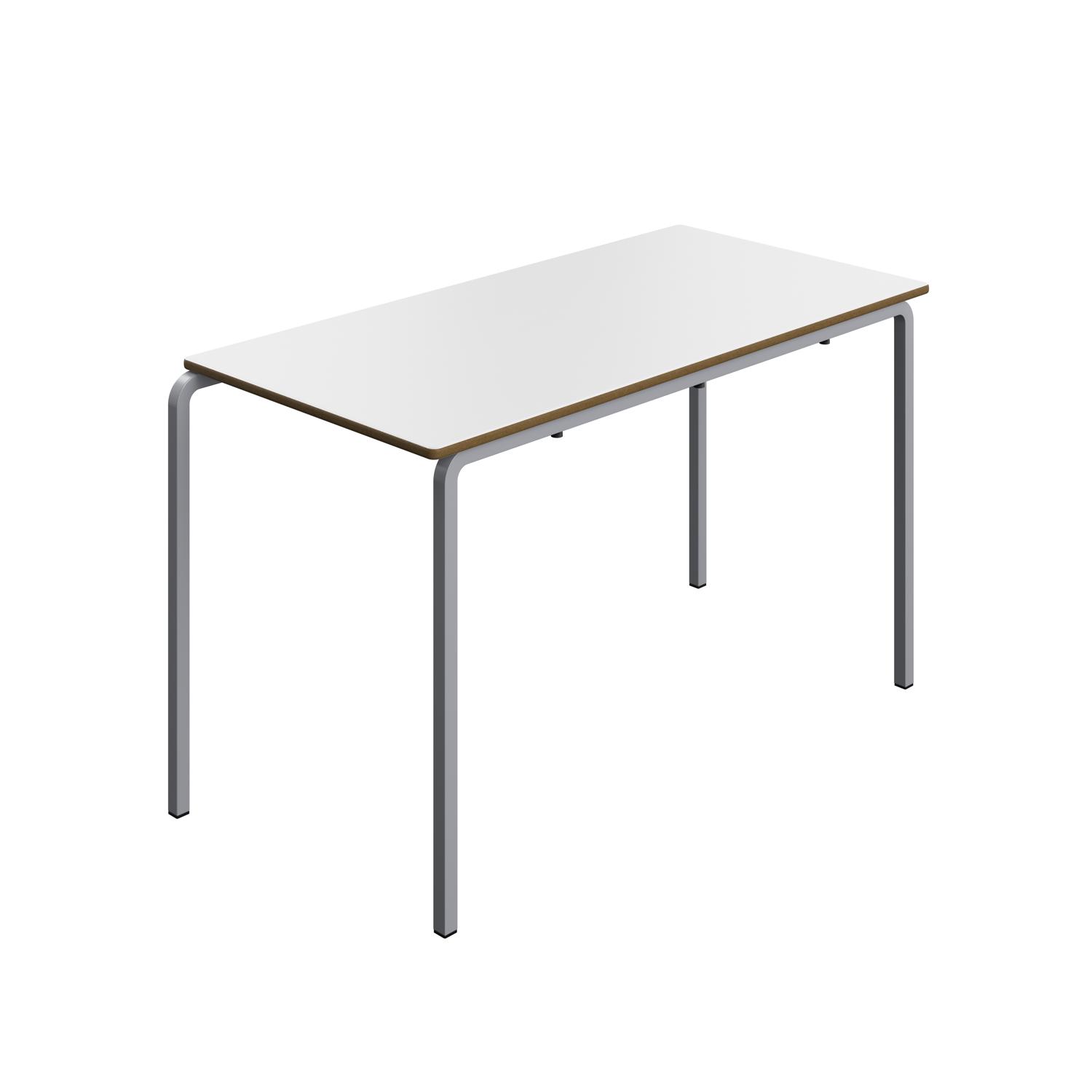 Titan Crush Bent Frame Table 1200x600x710 White/Grey