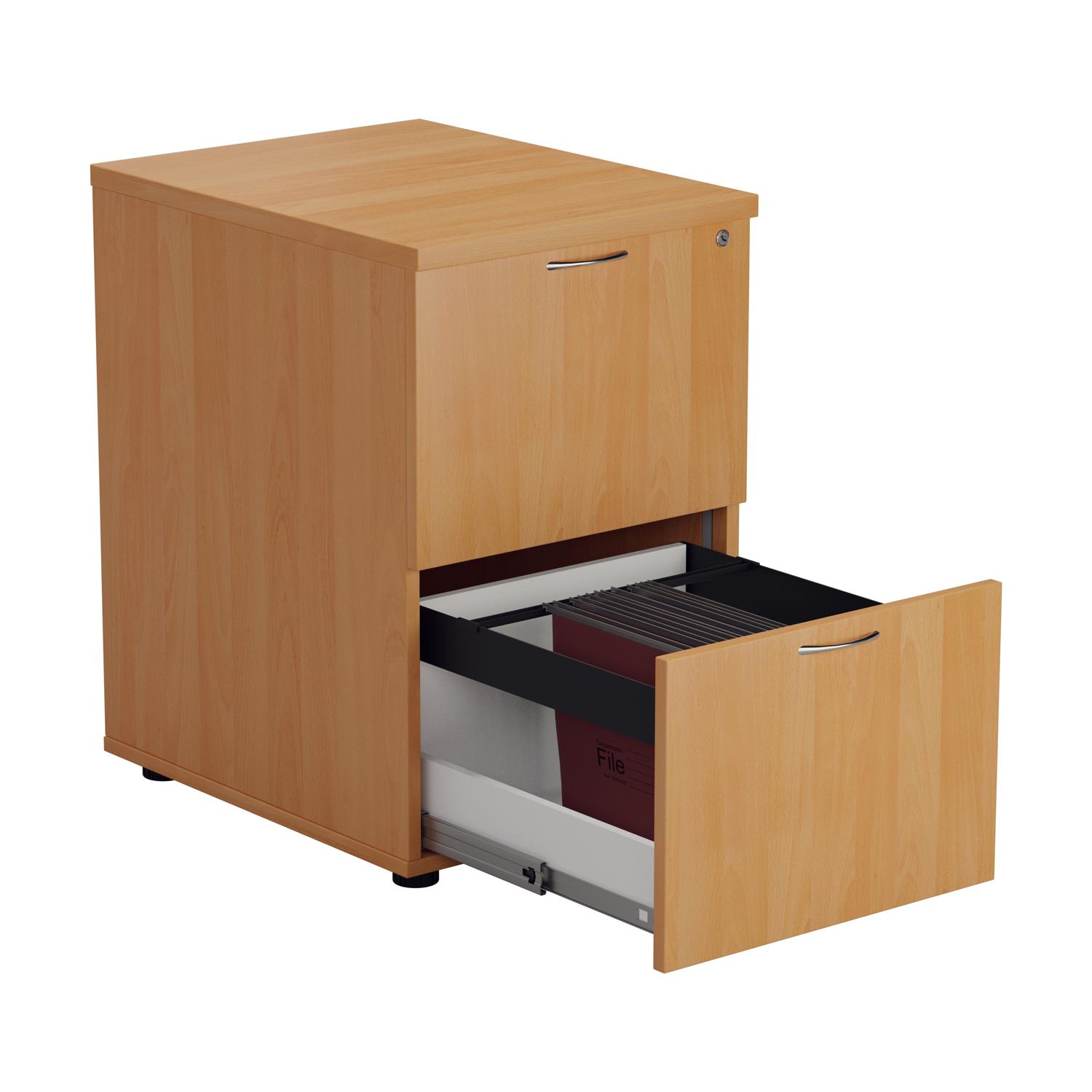 Essentials Filing Cabinet 2 Drawer (Beech)
