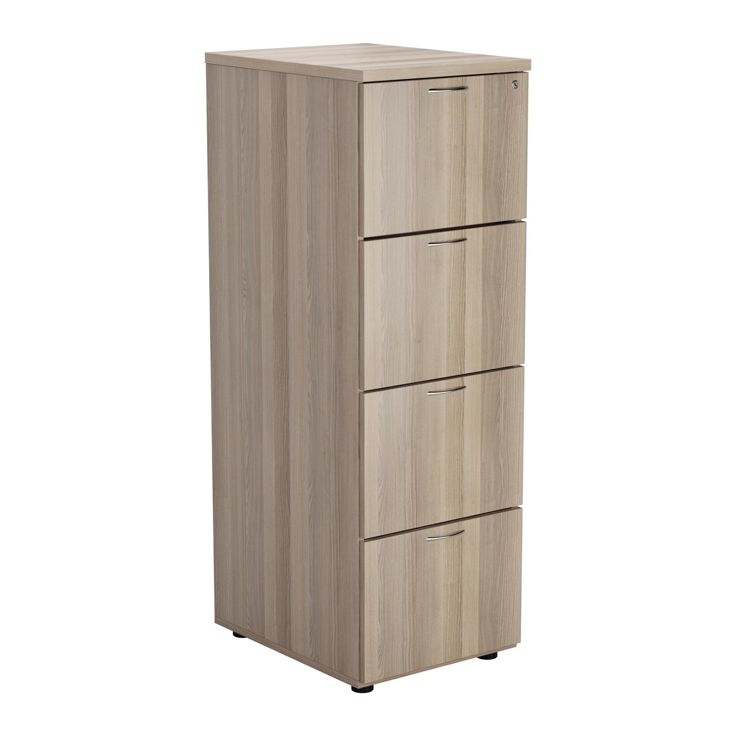 Essentials Filing Cabinet 4 Drawer (Grey Oak)