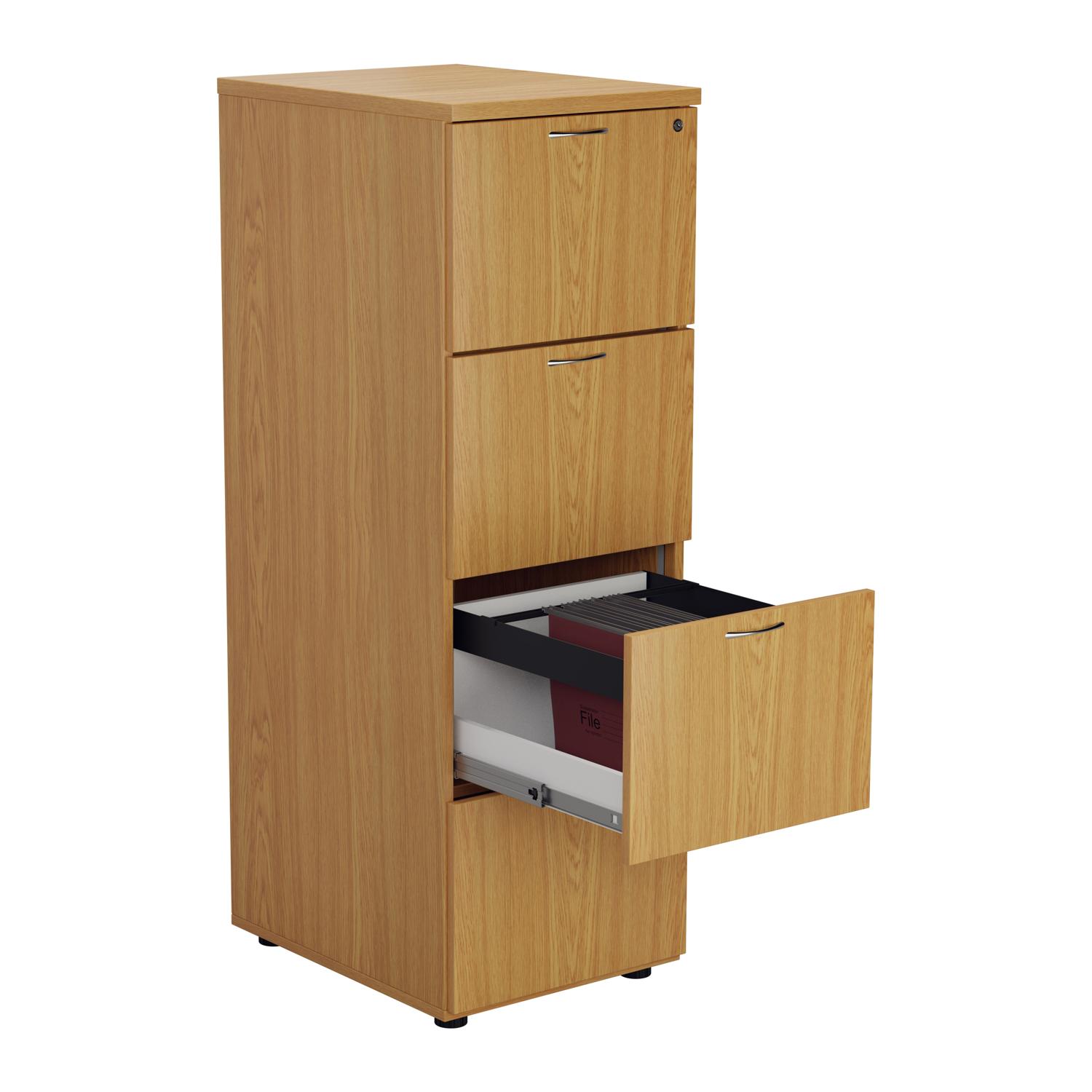 Essentials Filing Cabinet 4 Drawer (Nova Oak)