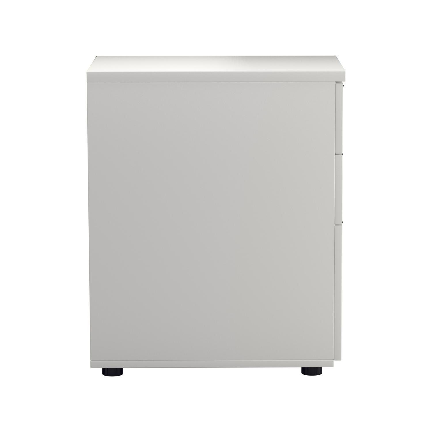 Essentials Desk High 3 Drawer Pedestal  600 Deep White