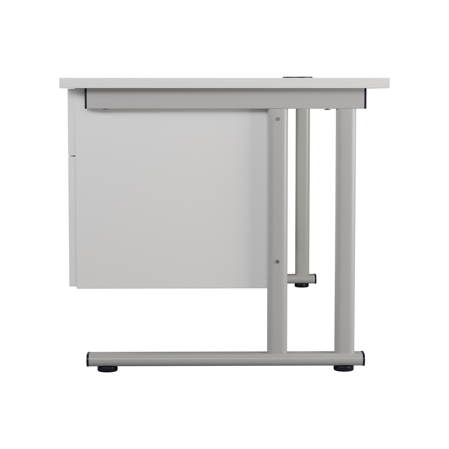 Essentials Fixed Pedestal 2 Drawers  655 Deep White