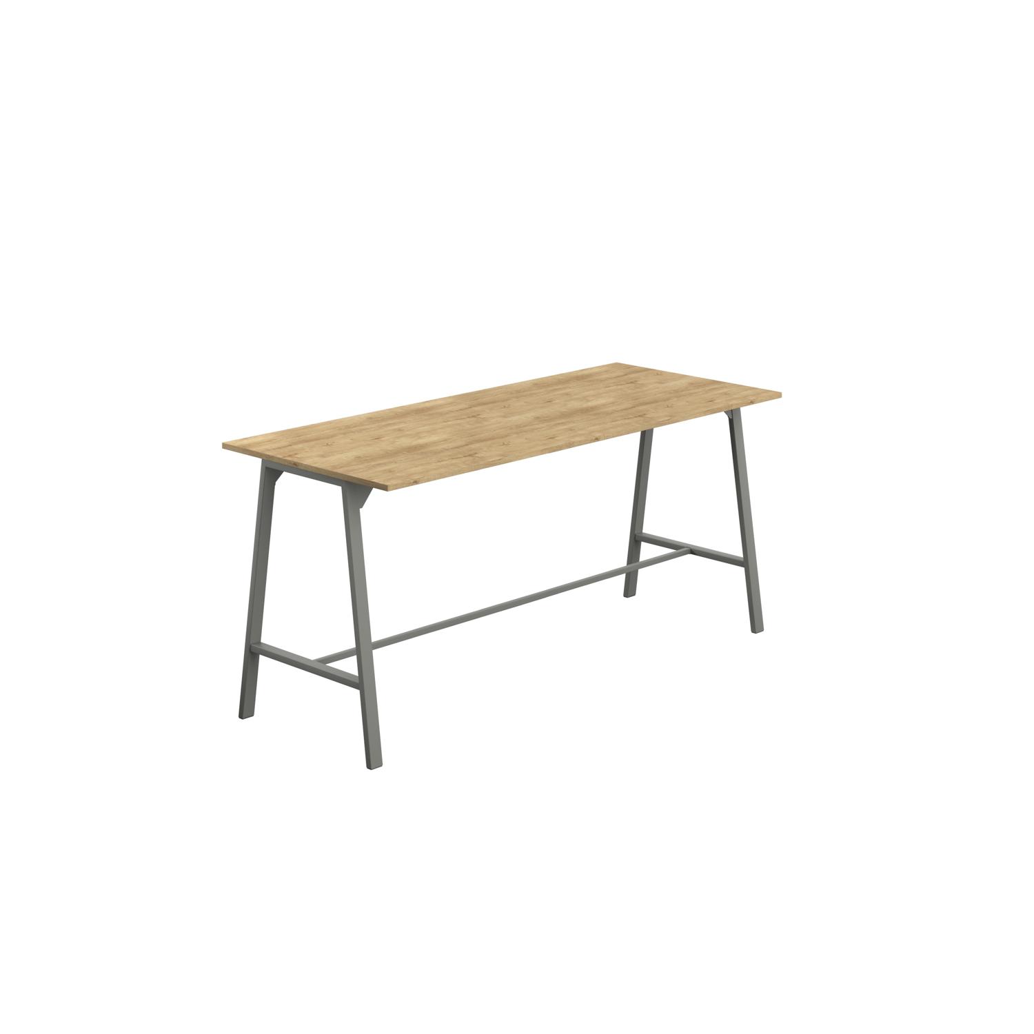 Titan High Maker Rectangular Table  1200 X 1000 Anthracite/Natural Nebraska Oak