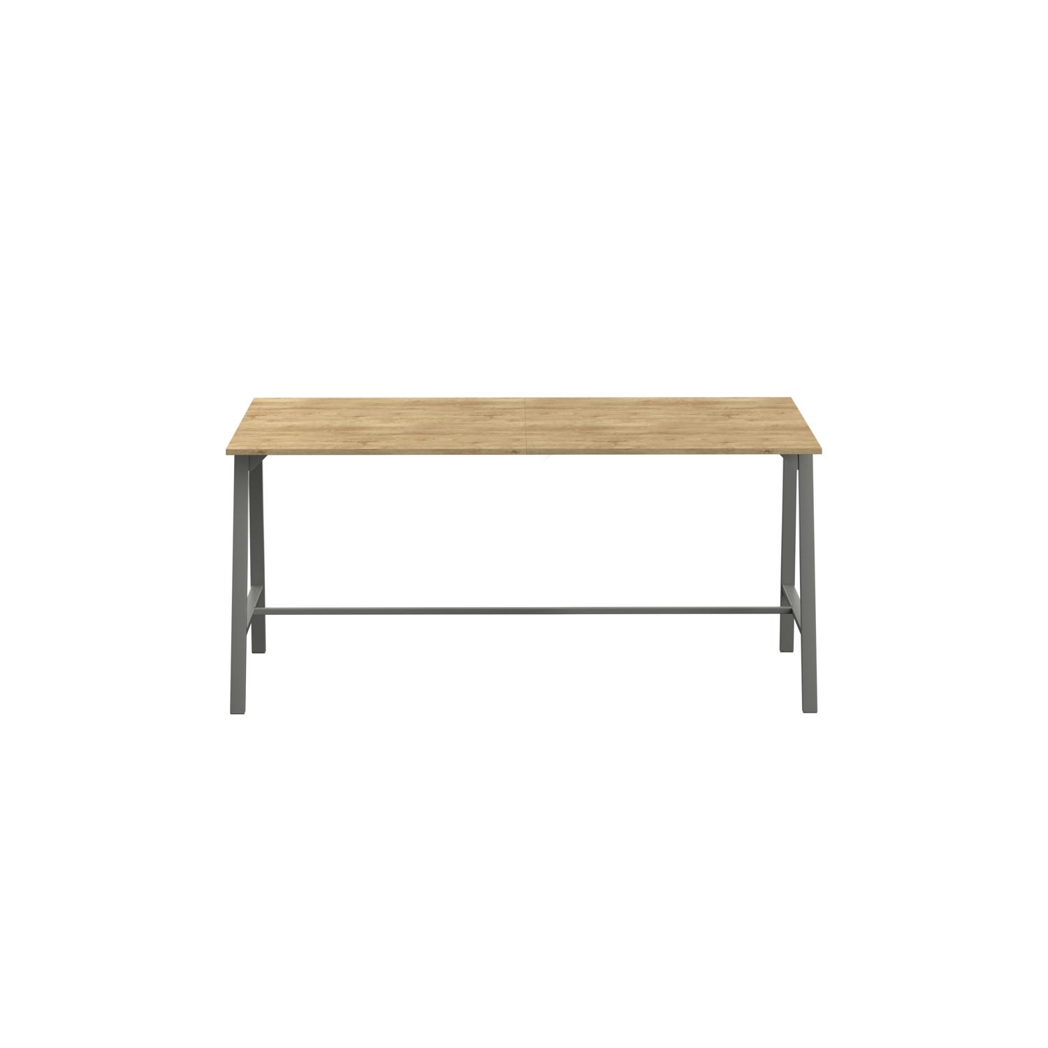 Titan High Maker Rectangular Table  1200 X 1000 Anthracite/Natural Nebraska Oak