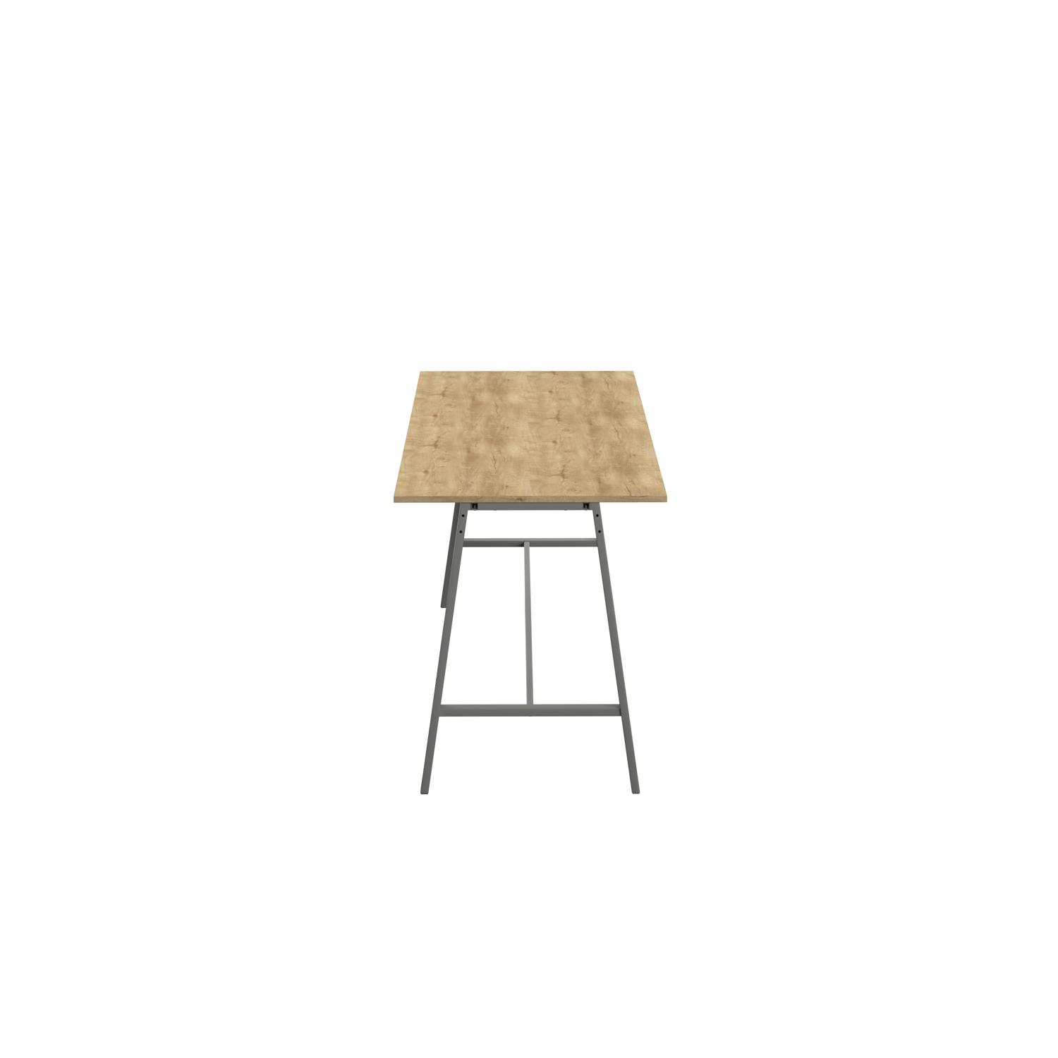 Titan High Maker Rectangular Table  1200 X 1000 Anthracite/Natural Nebraska Oak