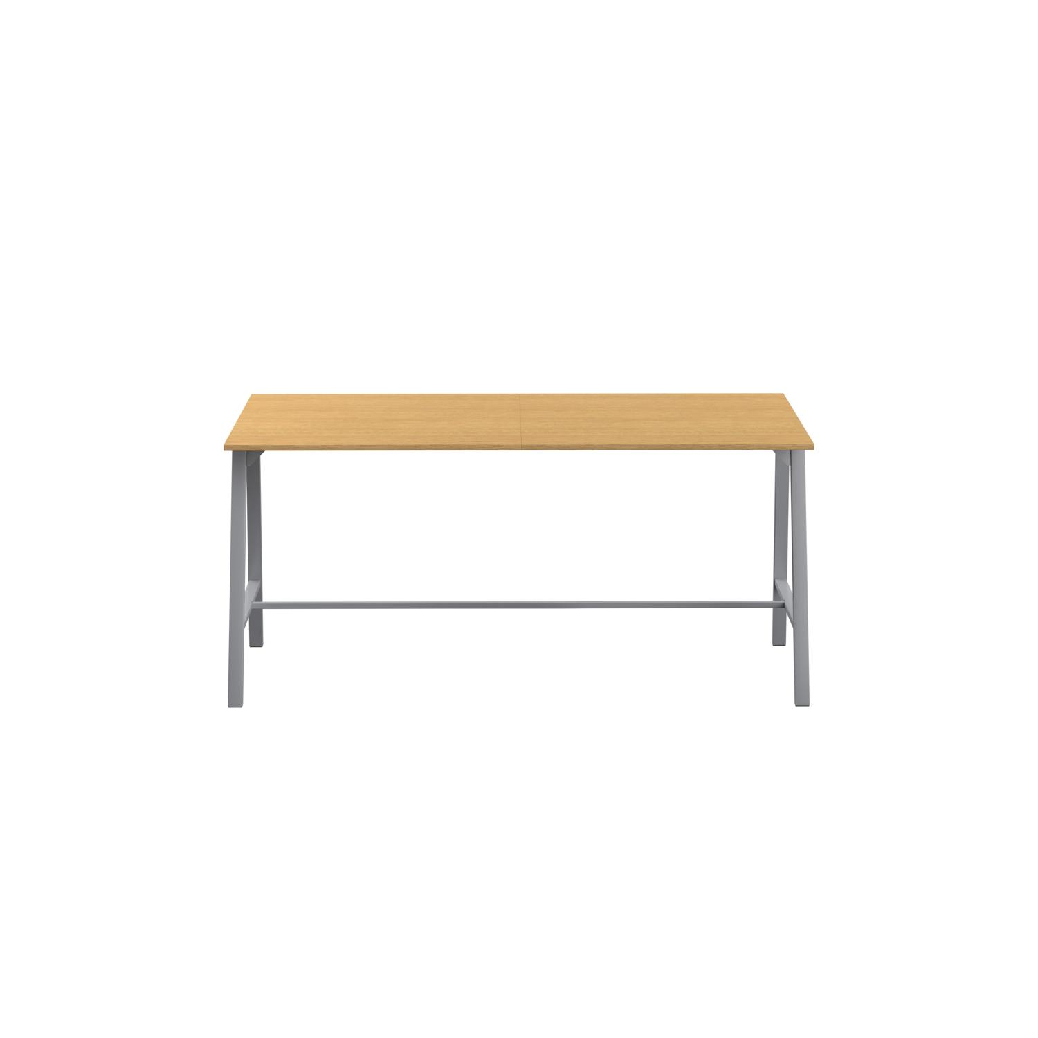 Titan High Maker Rectangular Table  1200 X 1000 Silver/Sorano Oak