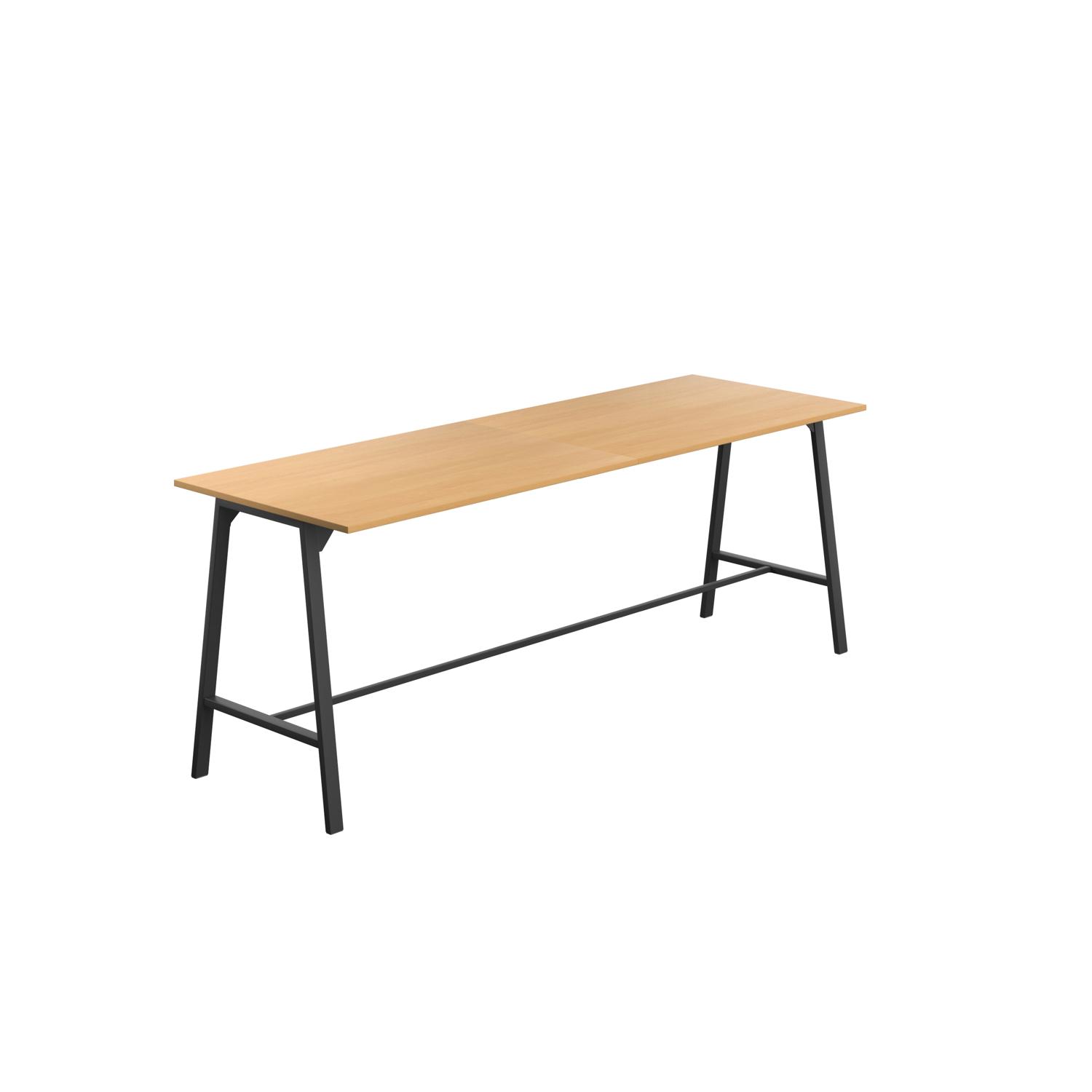 Titan High Maker Rectangular Table 1500 X 1000 Black/Ellmau Beech Titan High Maker Rectangular Table 1500 X 1000 Black/Ellmau Beech