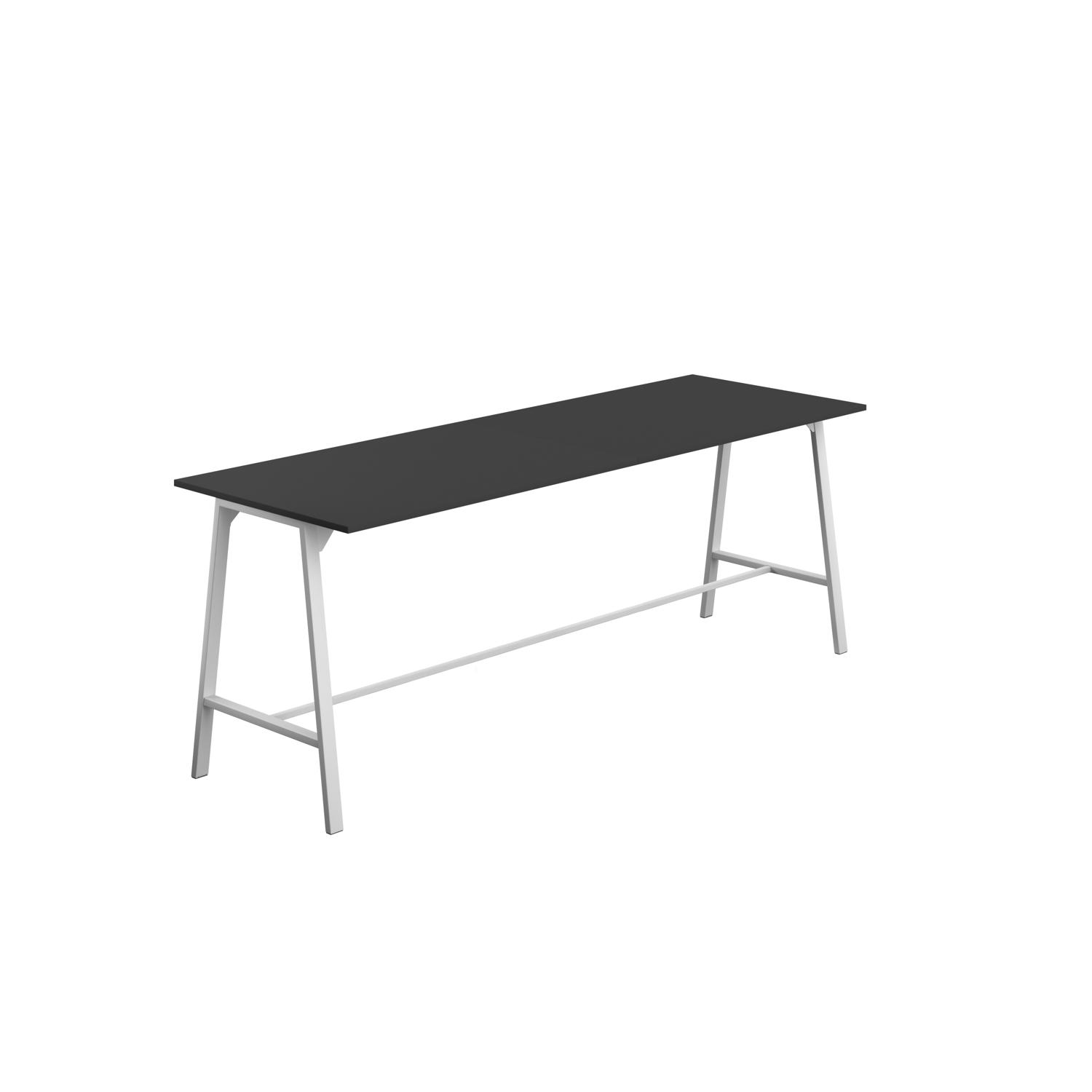 Titan High Maker Rectangular Table  1500 X 1000 White/Black