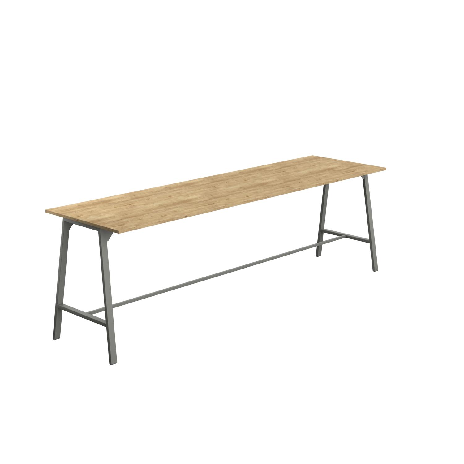 Titan High Maker Rectangular Table  1800 X 1000 Anthracite/Natural Nebraska Oak