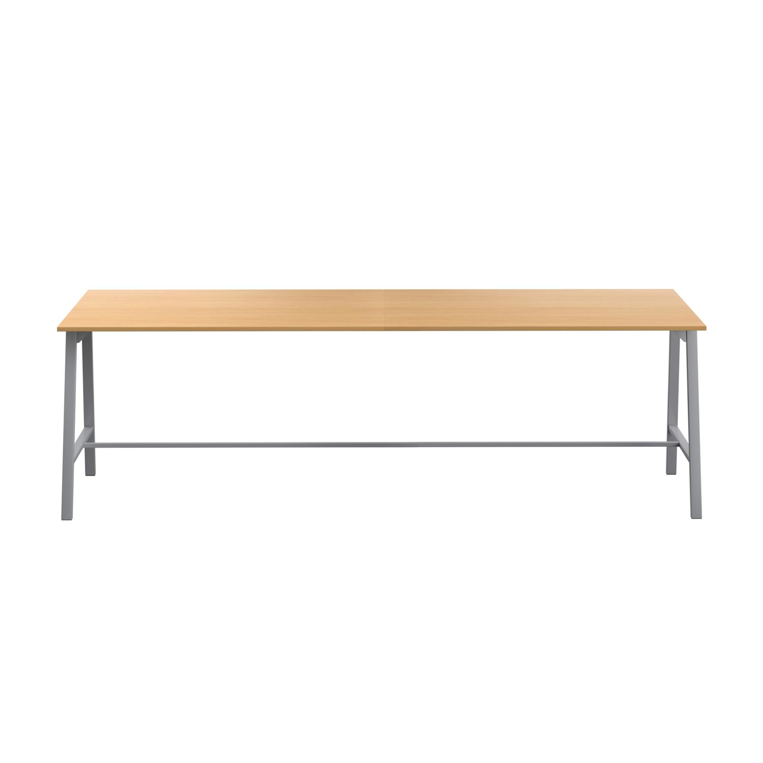 Titan High Maker Rectangular Table  1800 X 1000 Silver/Ellmau Beech