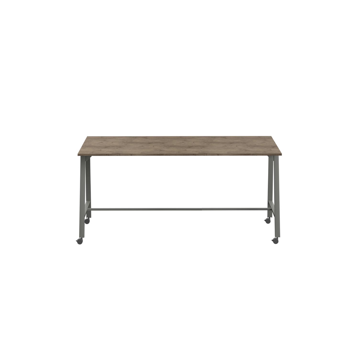 Titan Mobile High Maker Rectangular Table  1200 X 1000 Anthracite/Grey Nebraska Oak