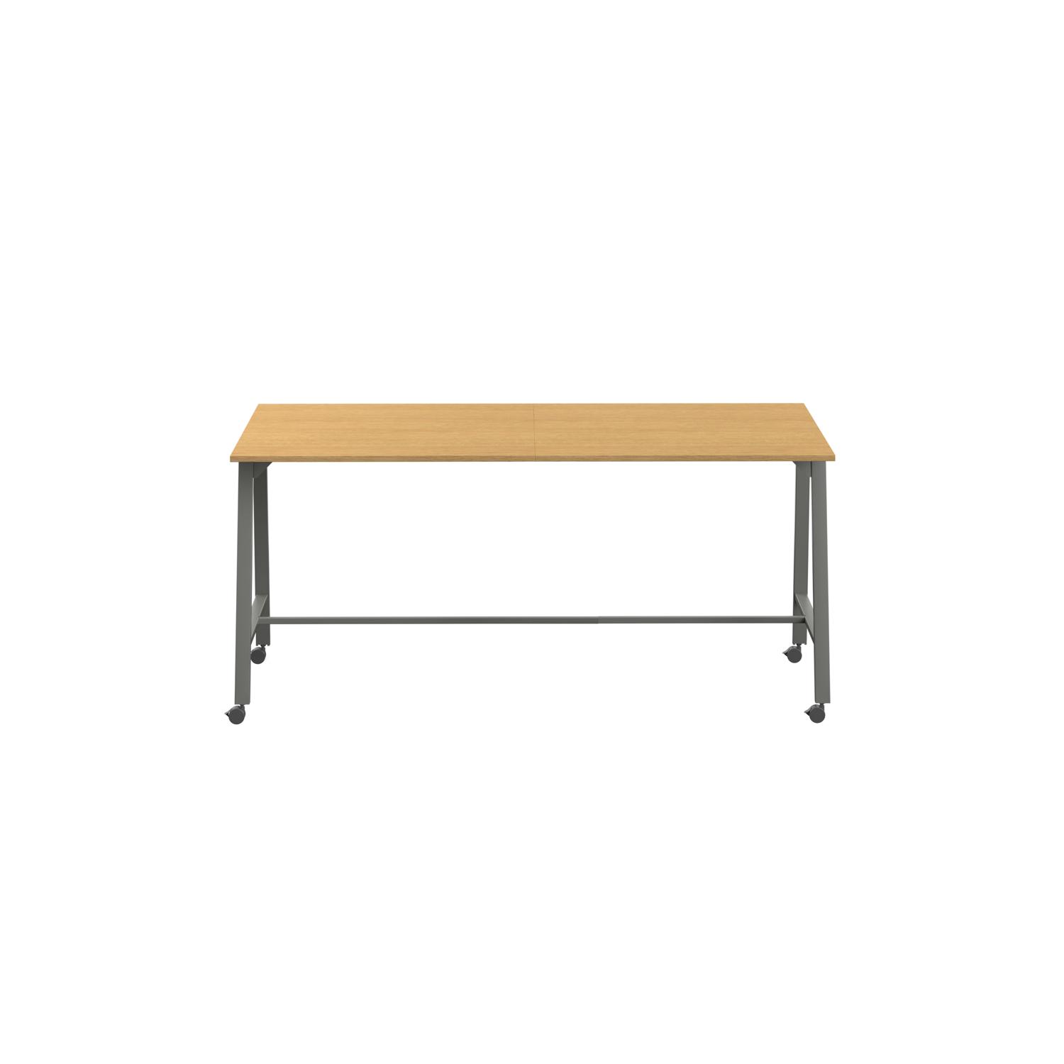 Titan Mobile High Maker Rectangular Table  1200 X 1000 Anthracite/Sorano Oak