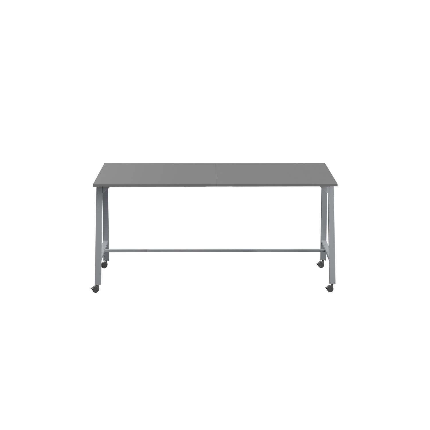Titan Mobile High Maker Rectangular Table  1200 X 1000 Silver/Anthracite