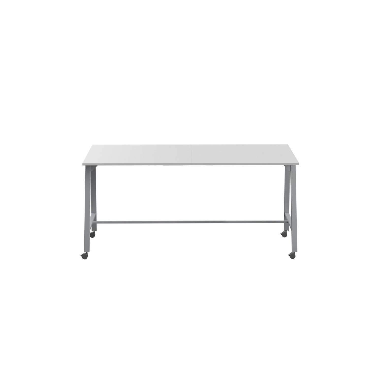 Titan Mobile High Maker Rectangular Table  1200 X 1000 Silver/White