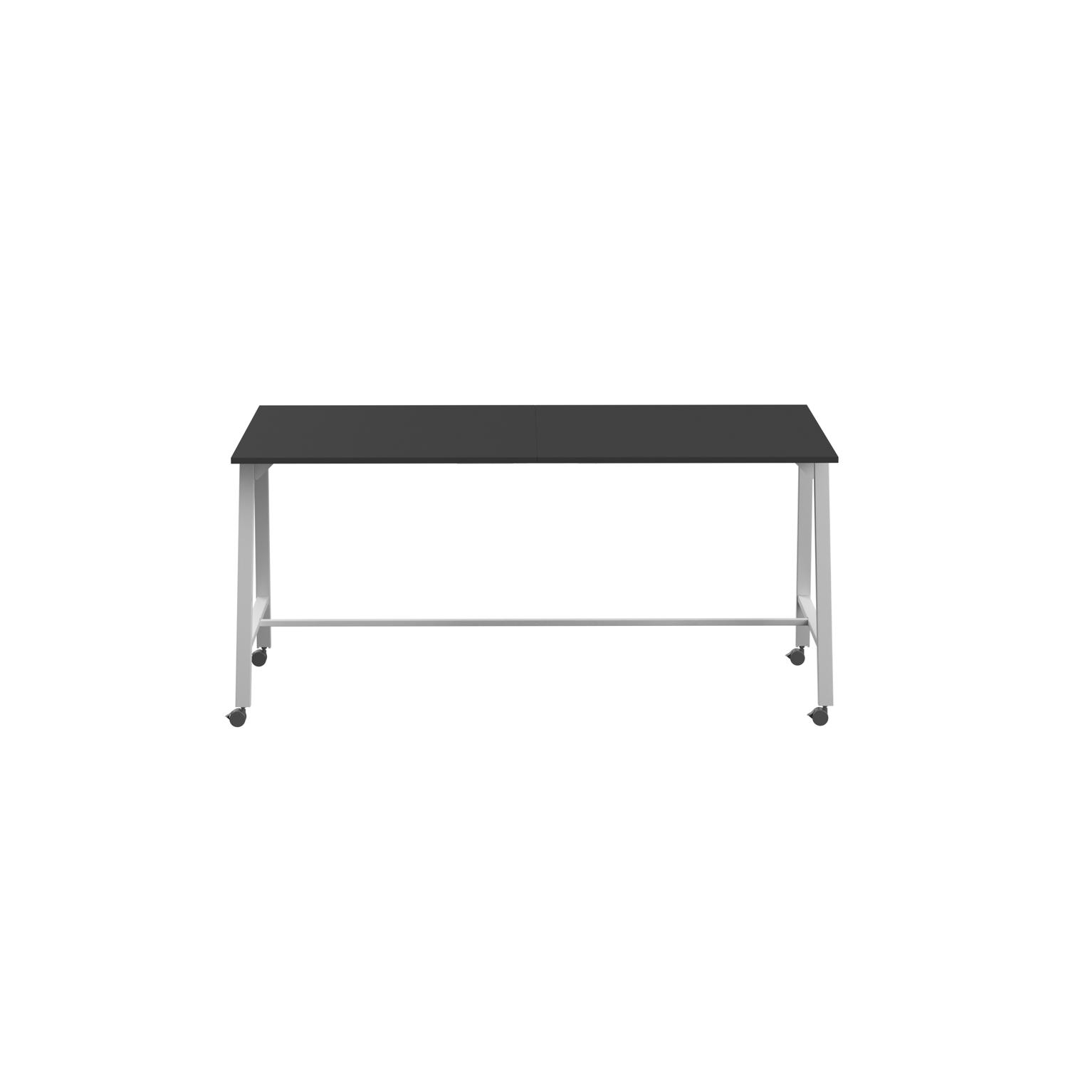 Titan Mobile High Maker Rectangular Table  1200 X 1000 White/Black
